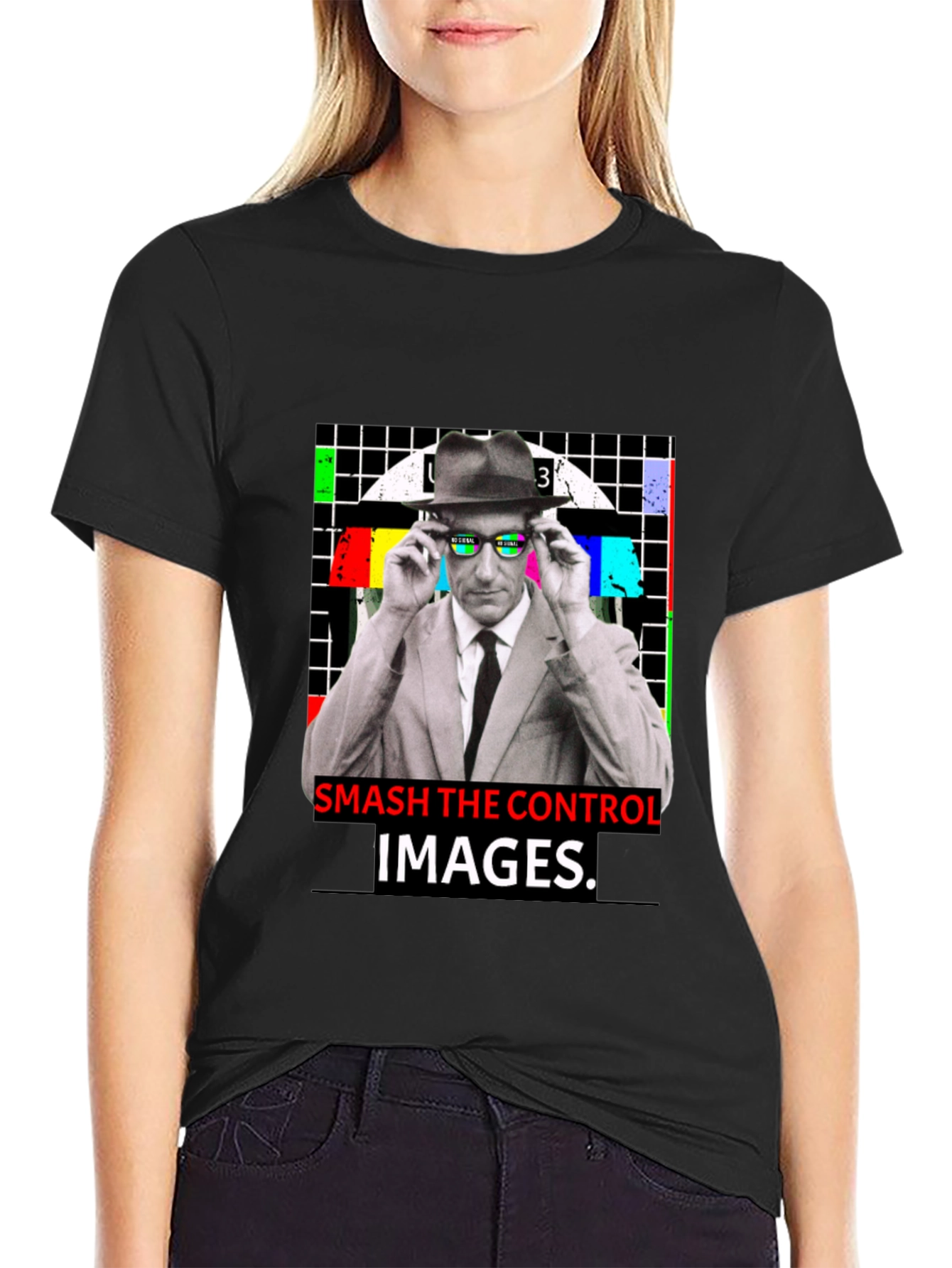 Black Smash The Control Images Graphic T-Shirt view 2