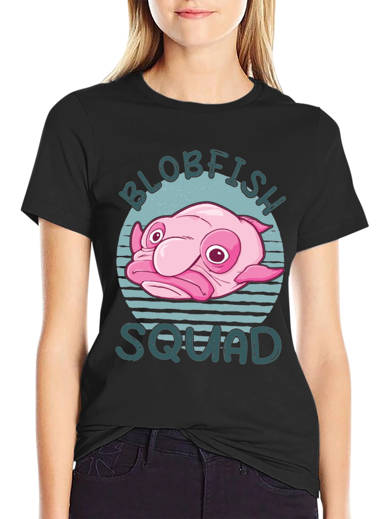 Black Blobfish Squad Graphic Tee view 2