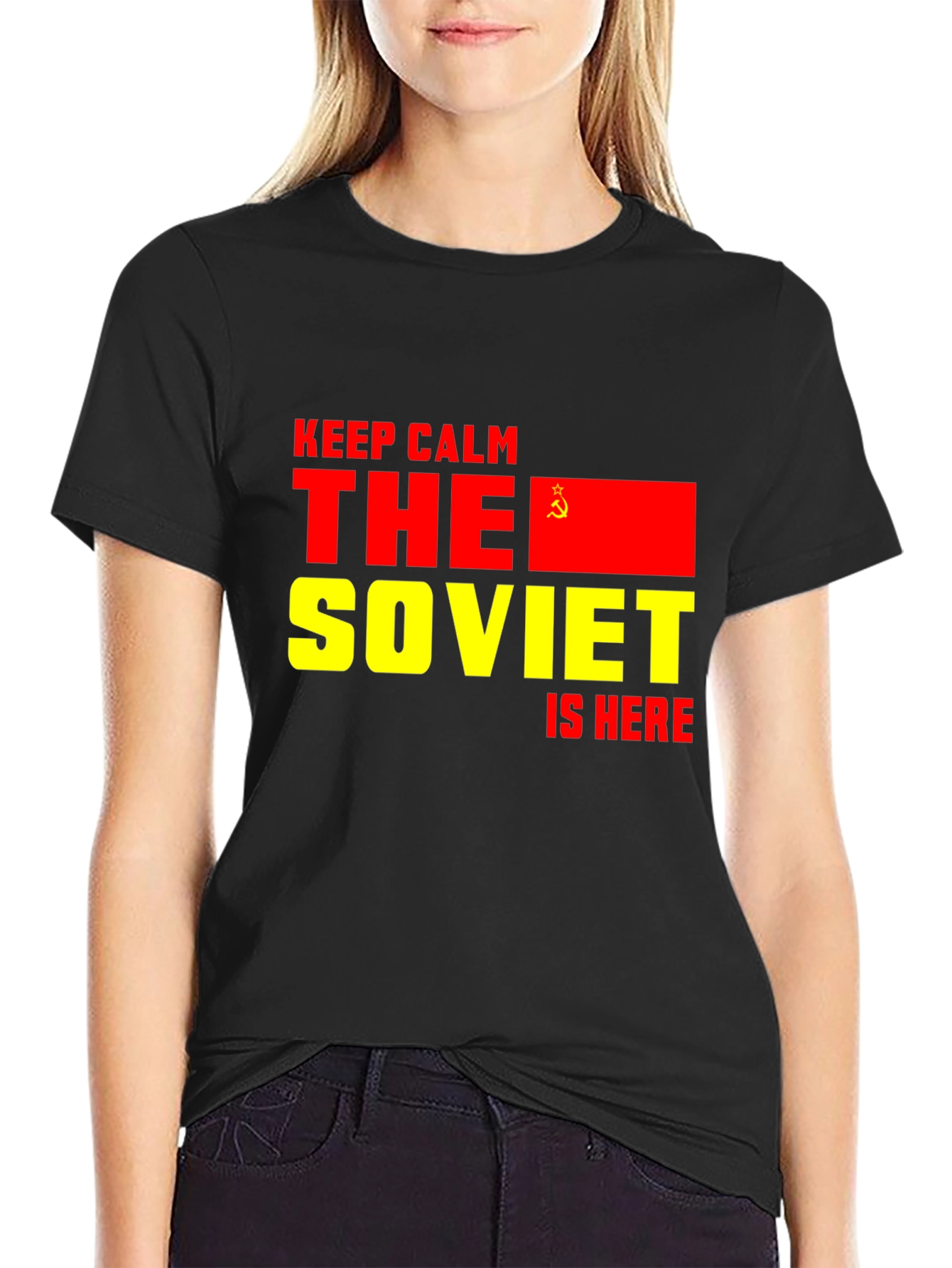 Black Soviet Is Here T-Shirt - Keep Calm Design view 2