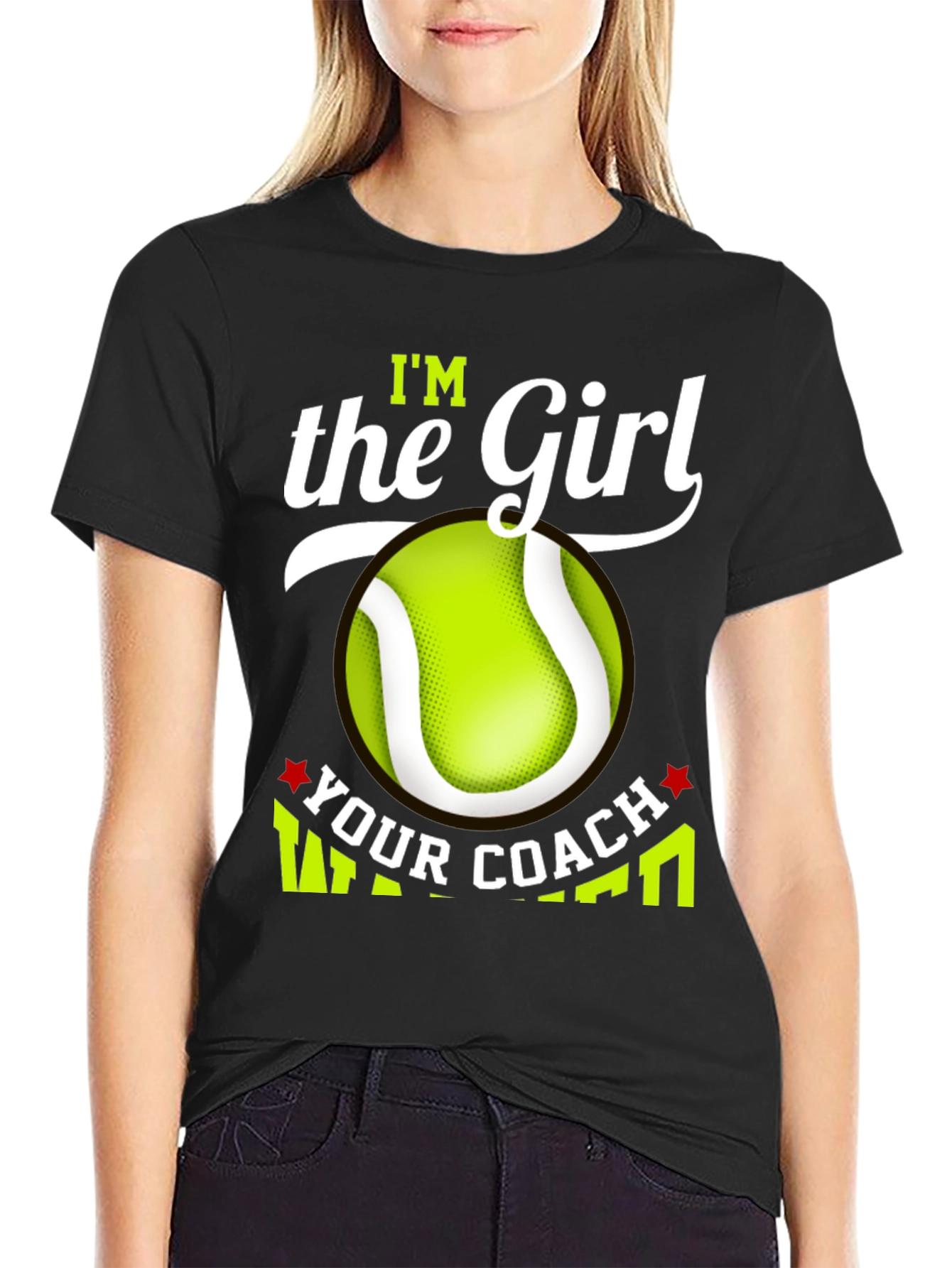 Black I'm the Girl Your Coach Warned You About T-Shirt view 2