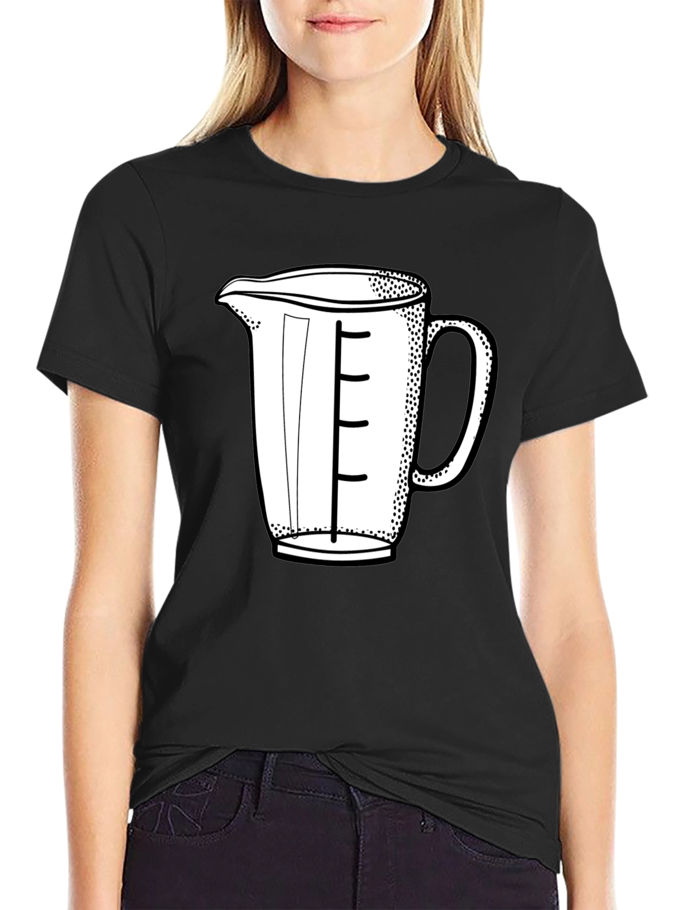 Black Measuring Cup Graphic T-Shirt view 2