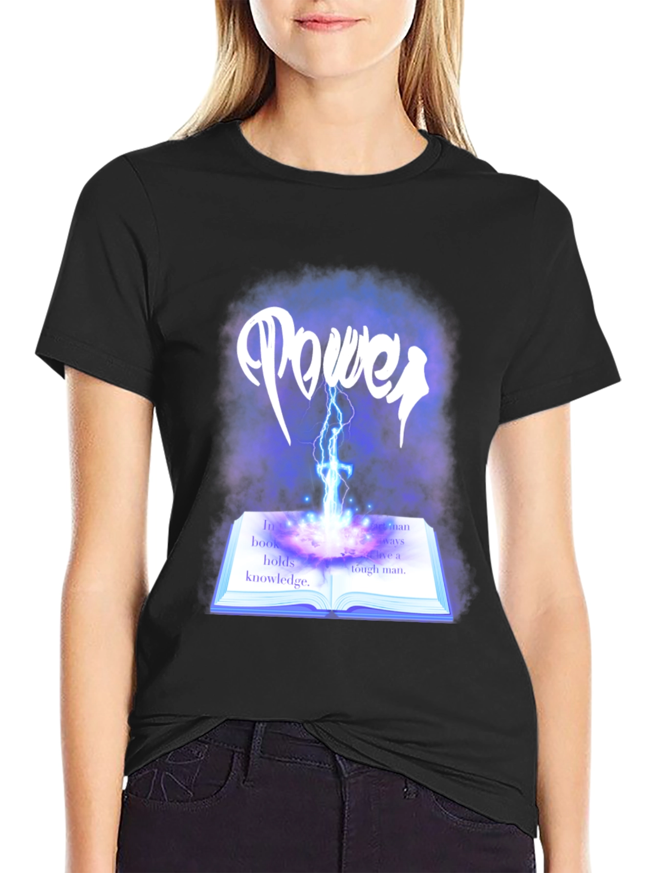 Black Power Knowledge Graphic Novelty T-Shirt view 2