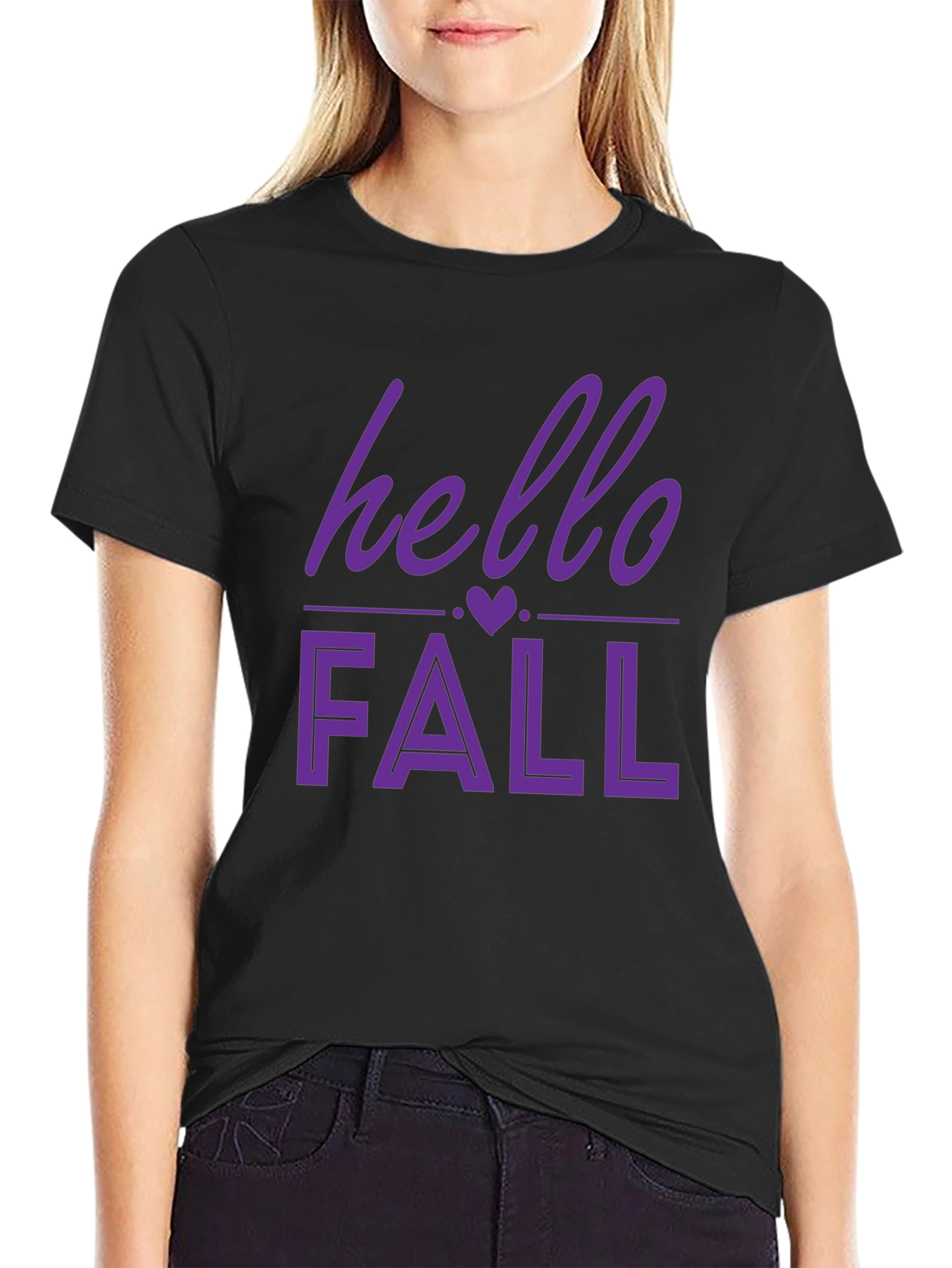 Black Hello Fall Graphic Tee view 2