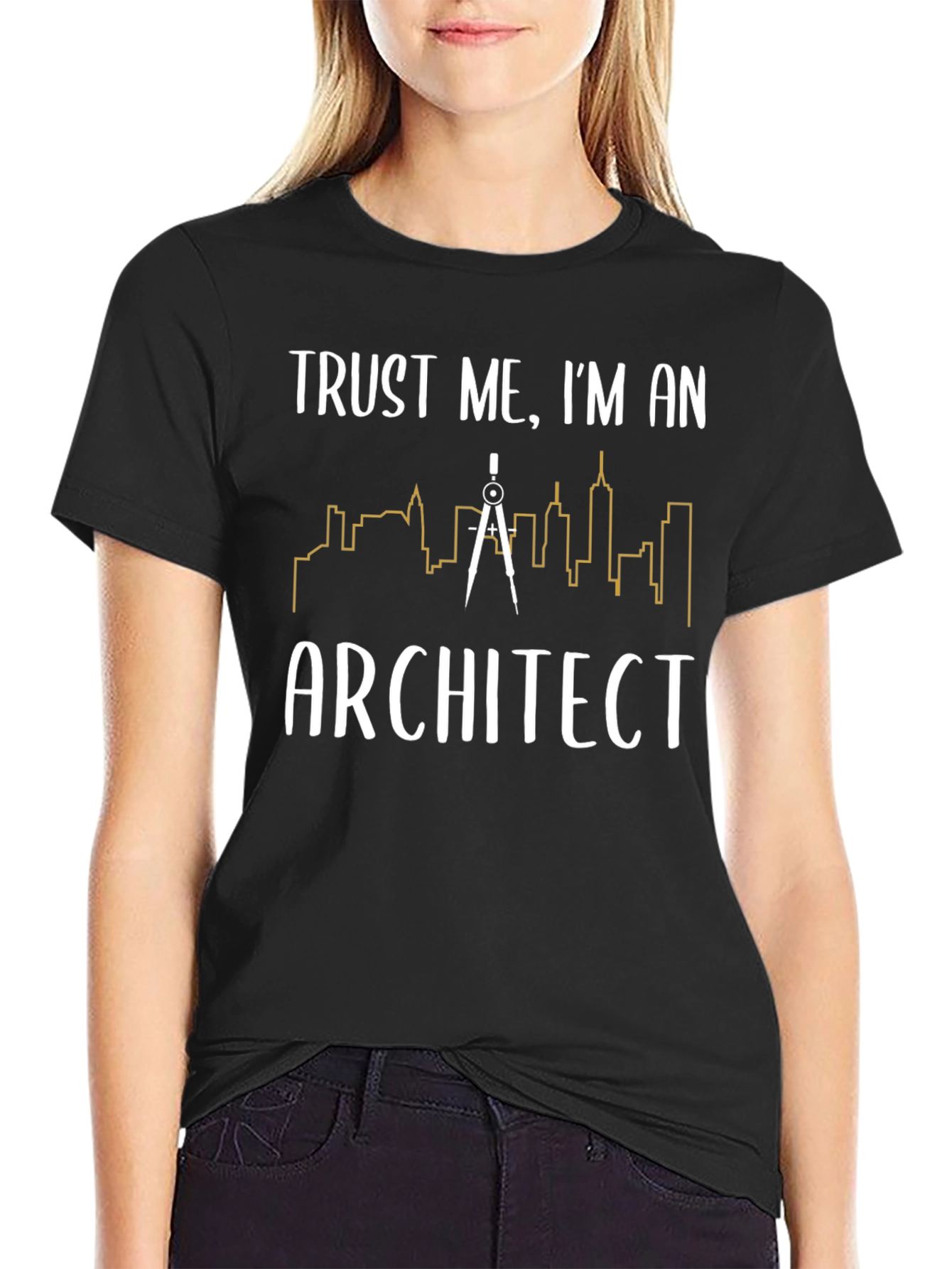 Black Trust Me, I'm an Architect T-Shirt view 2