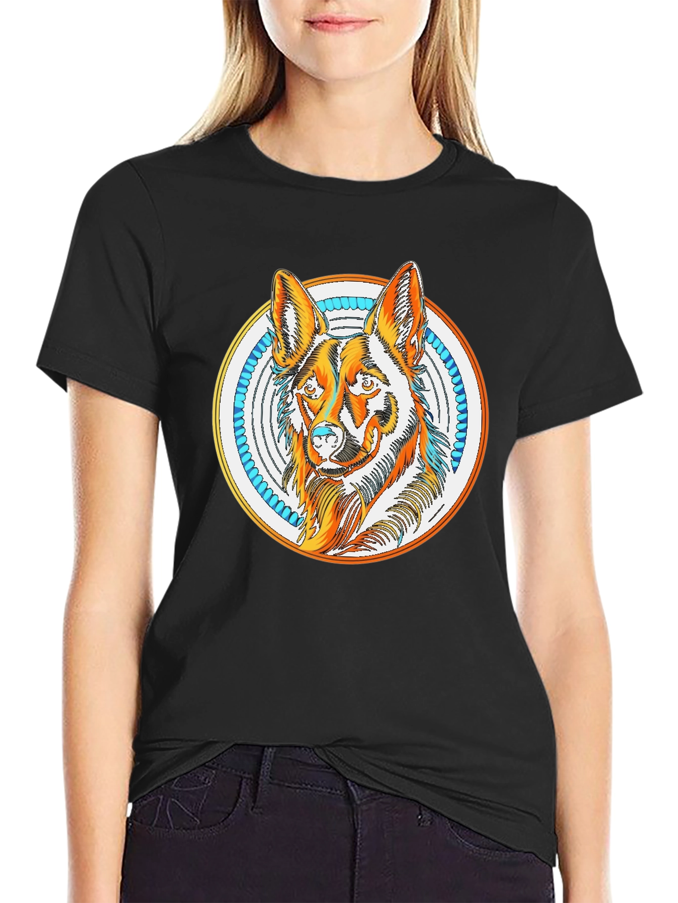 Black Dog Graphic Tee - Cool Canine Design view 2