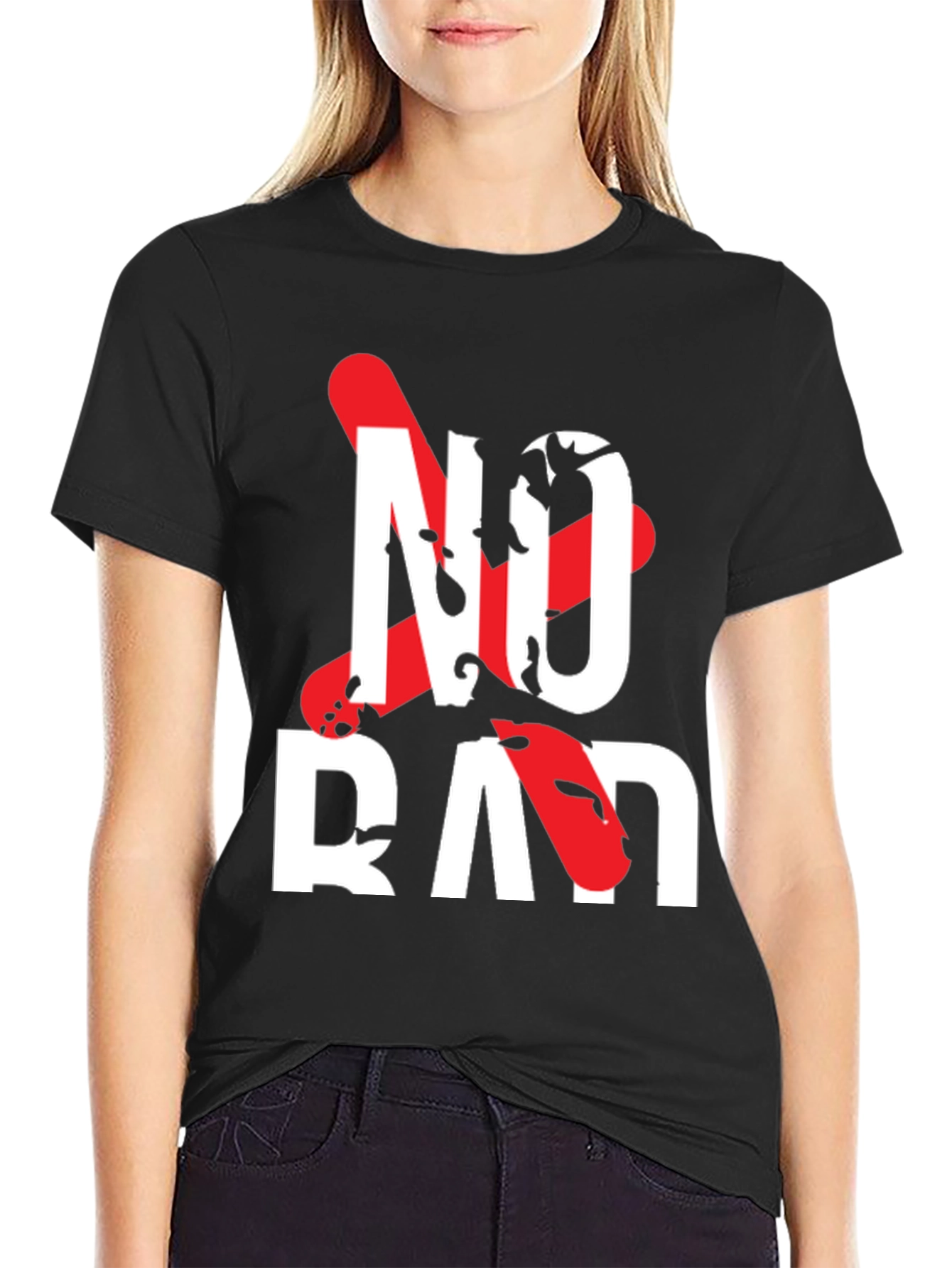 Black No Rad T-Shirt - Bold Graphic Tee view 2