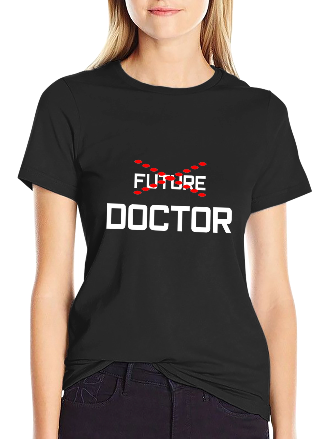 Black Future Doctor T-Shirt - Medical Student Gift view 2