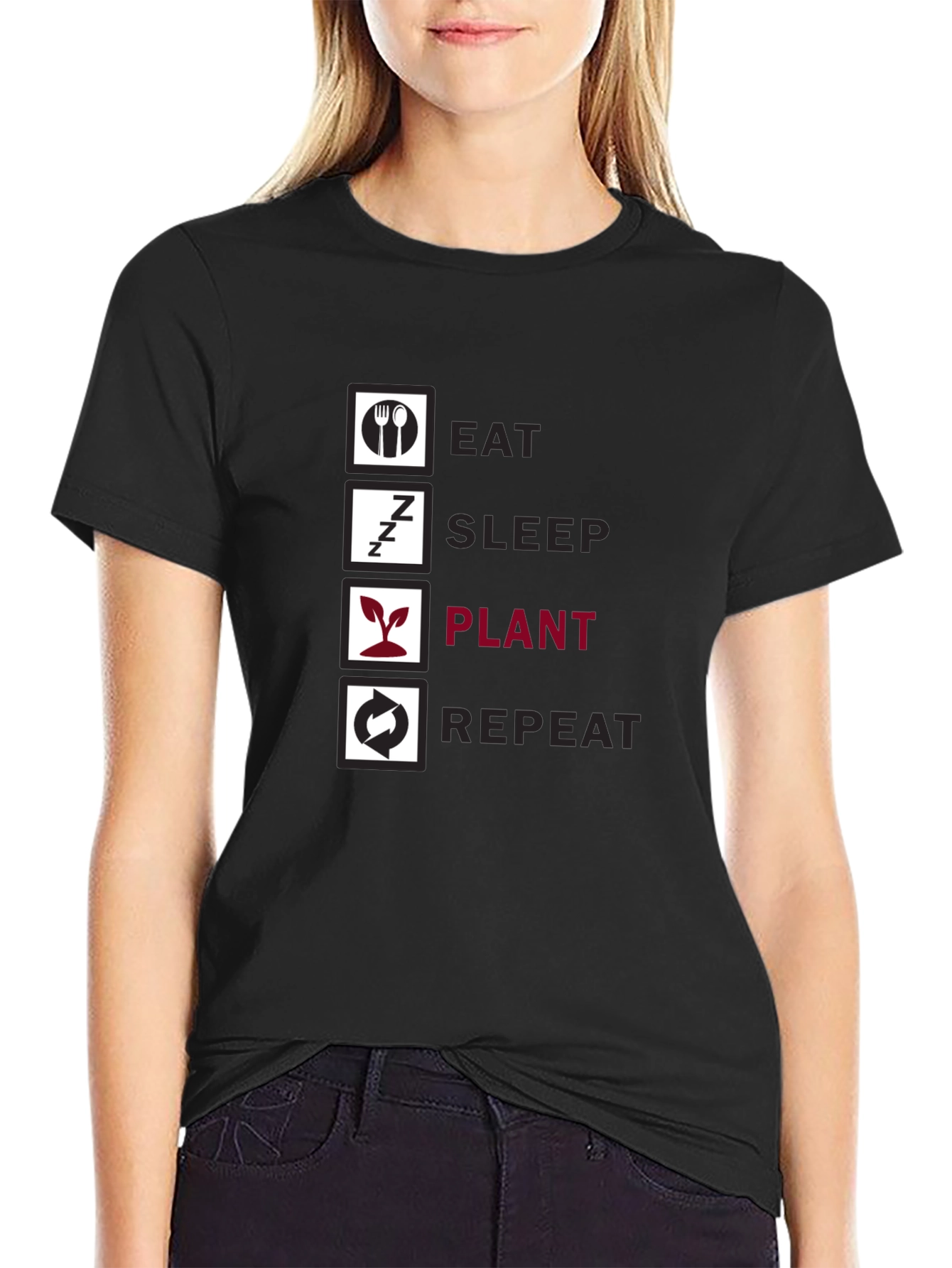 Eat Sleep Plant Repeat Graphic T-Shirt - 2