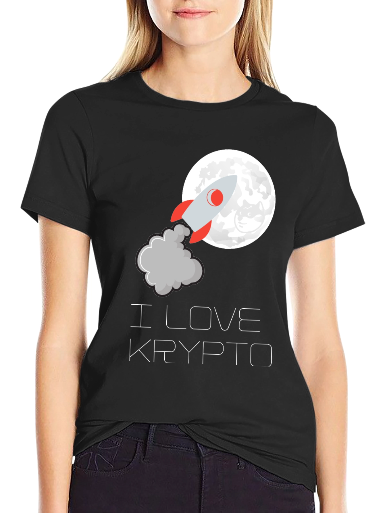 I Love Krypto Rocket T-Shirt - Crypto to the Moon! - 2