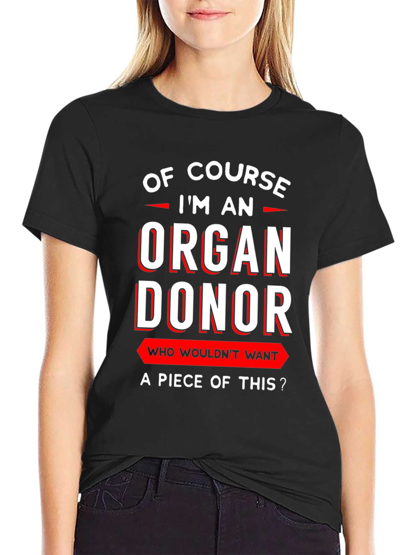 Black Organ Donor T-Shirt: Funny Graphic Tee view 2