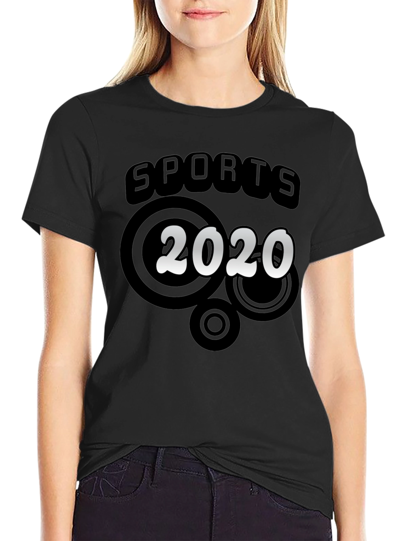 Black Sports 2020 Graphic T-Shirt view 2