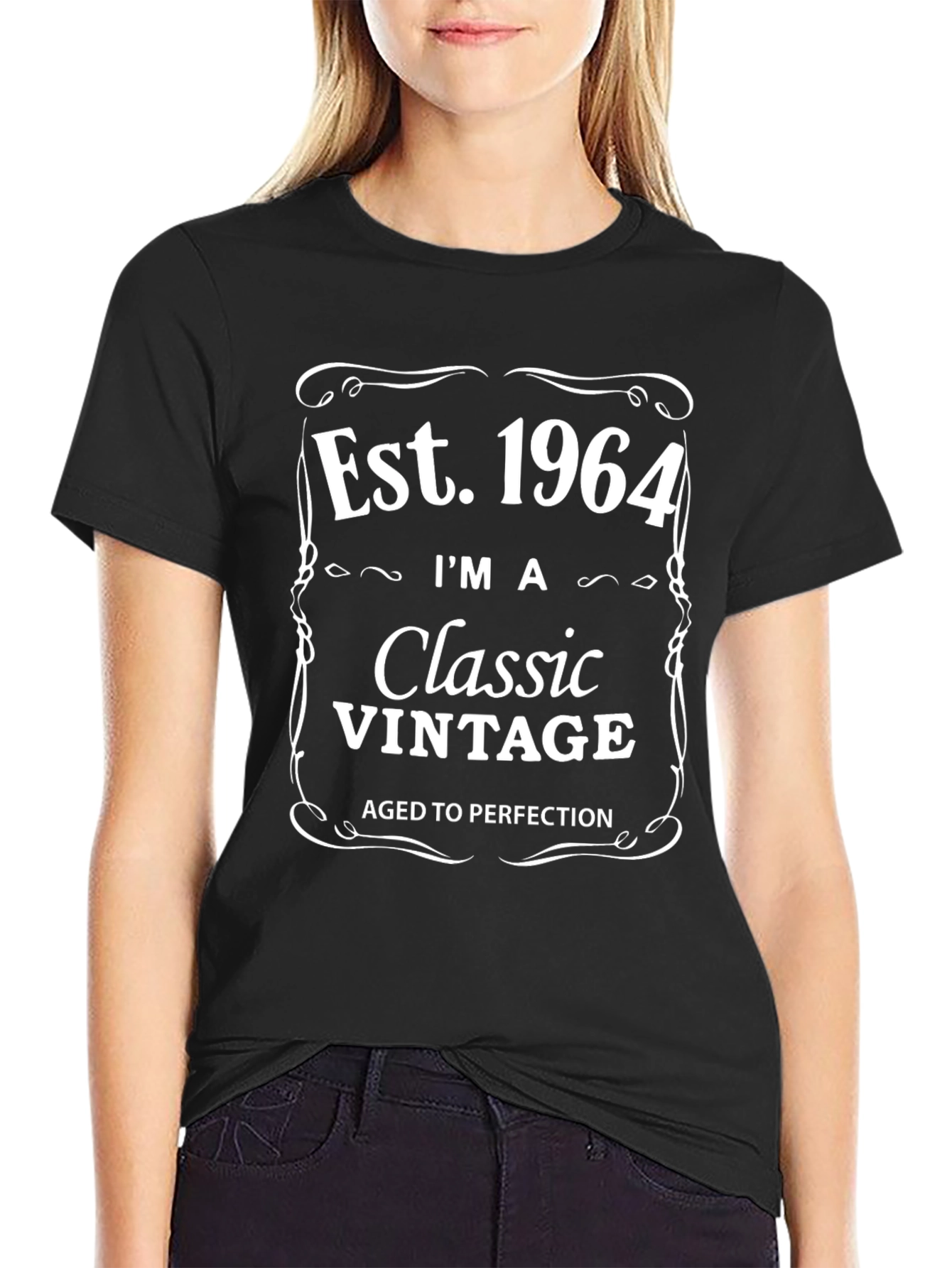 Black Est. 1964 Classic Vintage T-Shirt view 2
