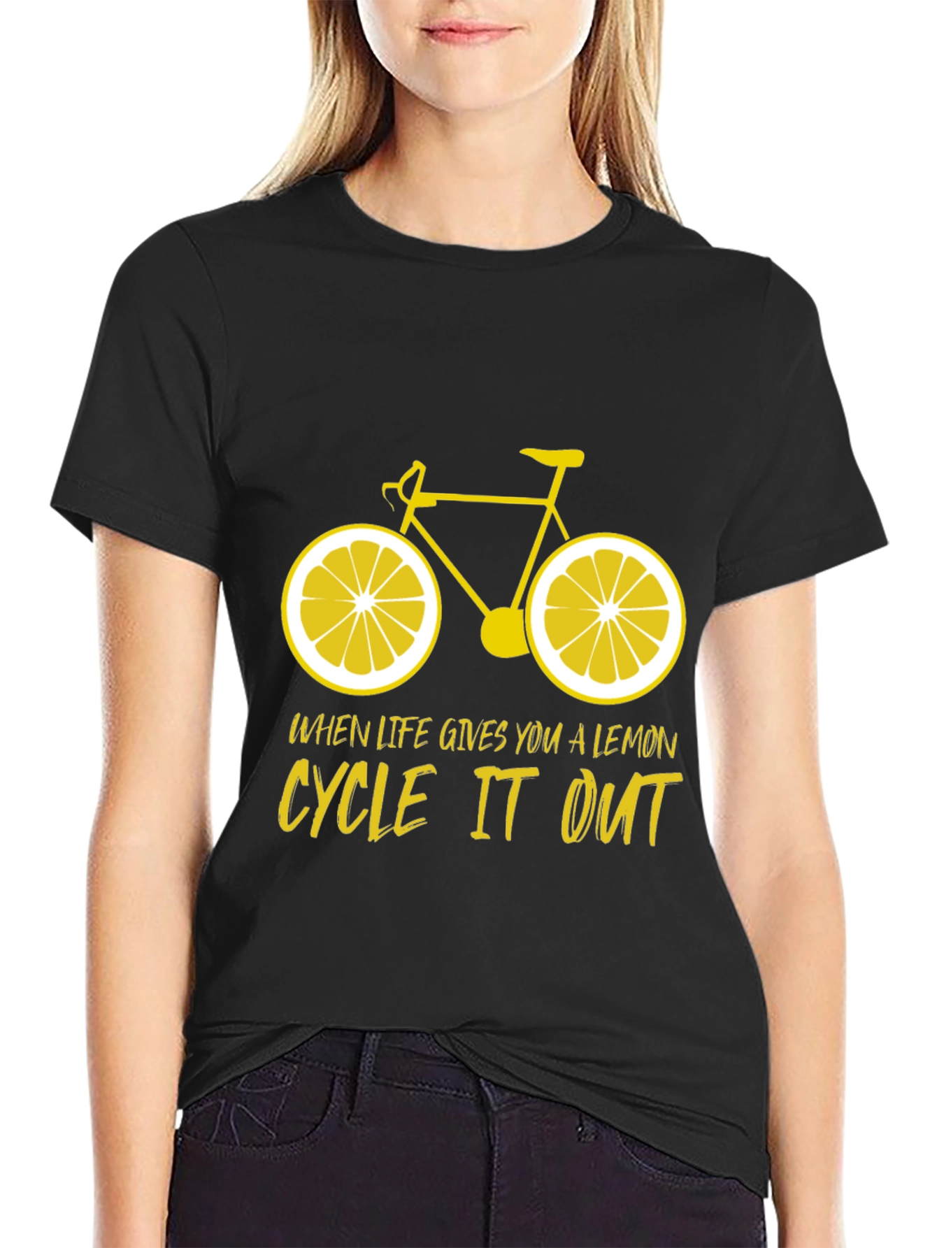 Black Lemon Bicycle T-Shirt: Cycle It Out Tee view 2