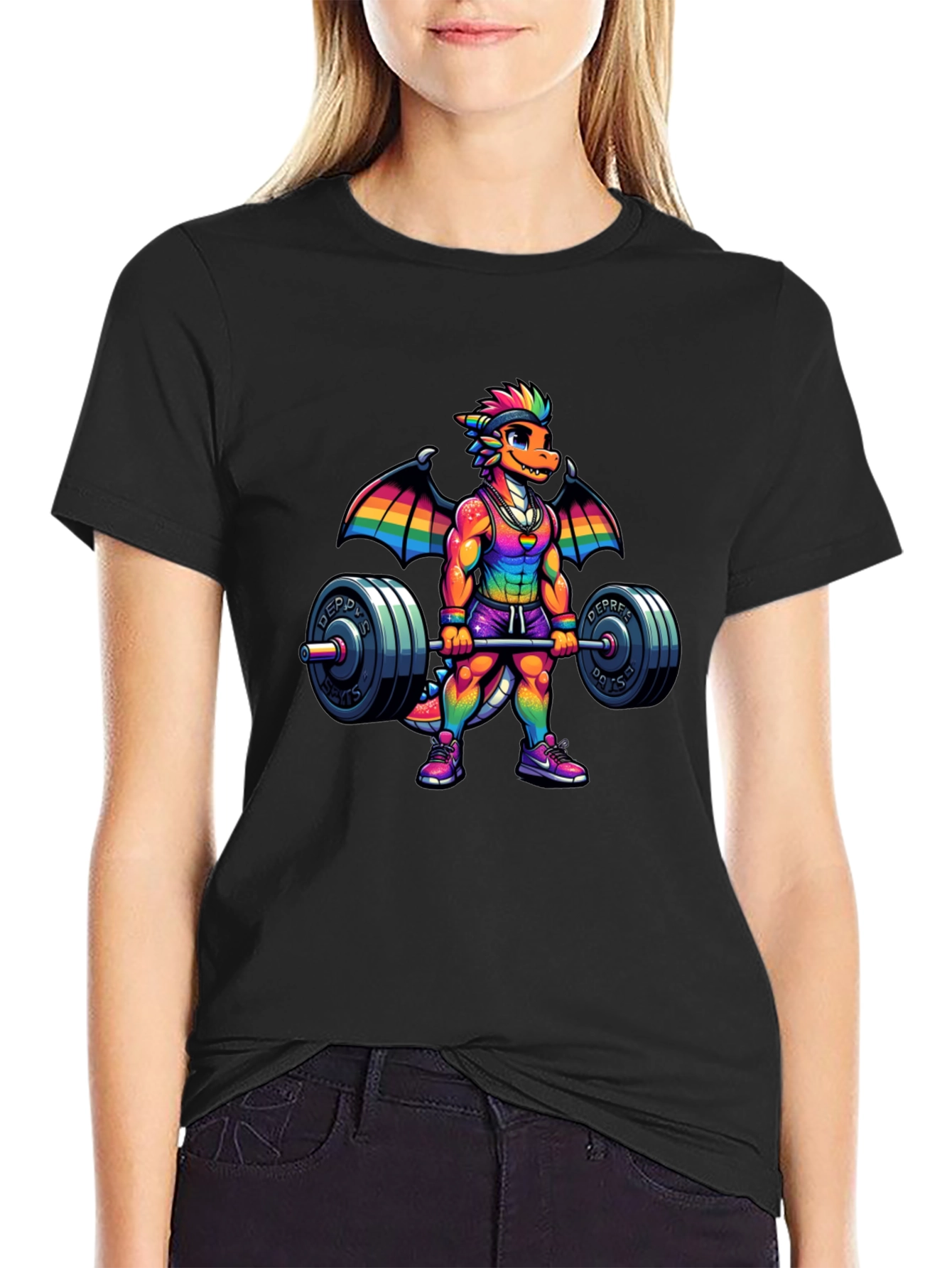 Black Dragon Gym T-Shirt - Weightlifting Pride view 2