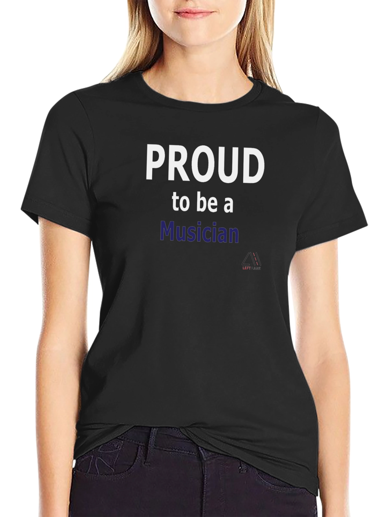 Black Proud Musician Black T-Shirt view 2