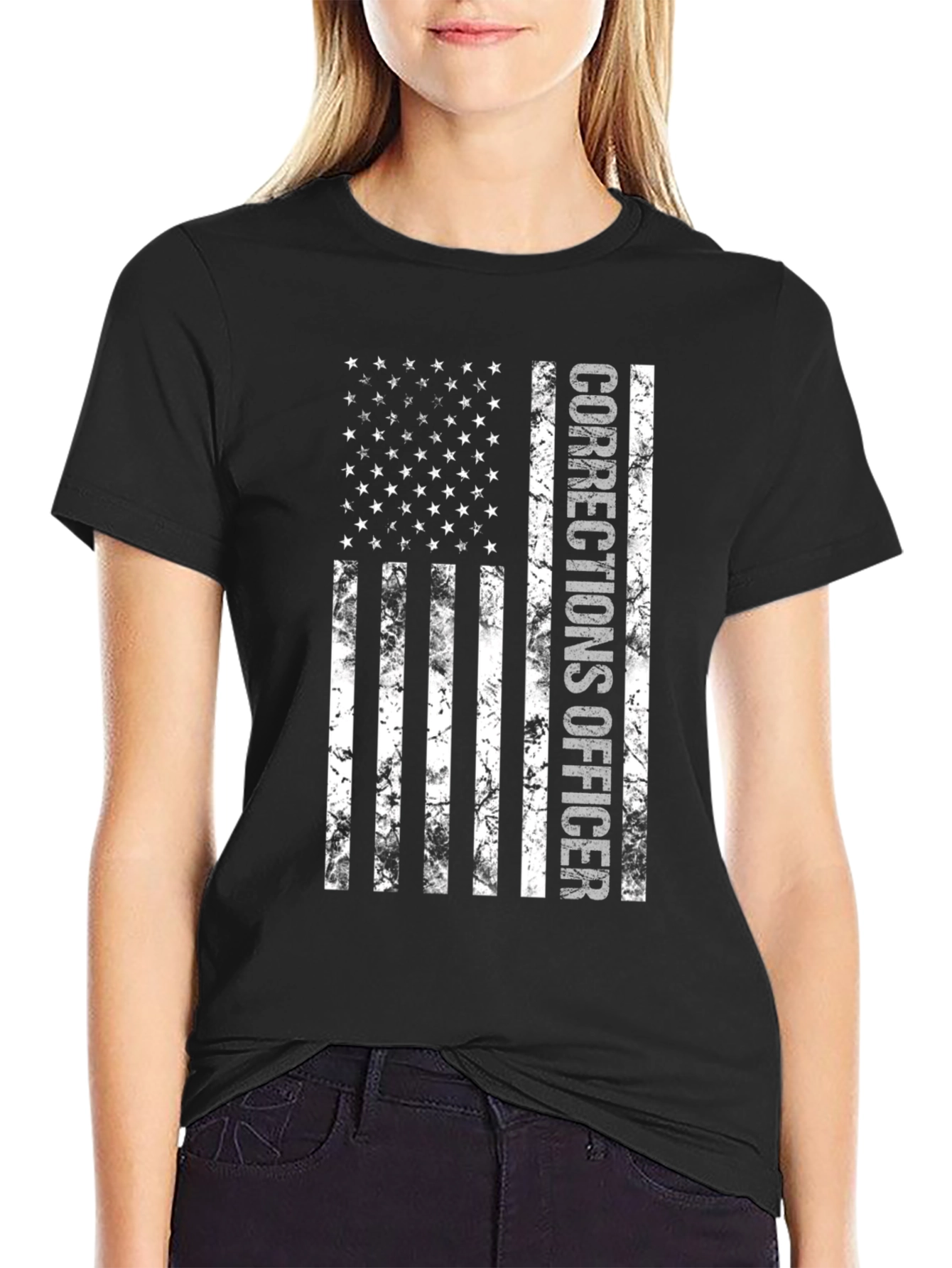Corrections Officer American Flag T-Shirt - 2