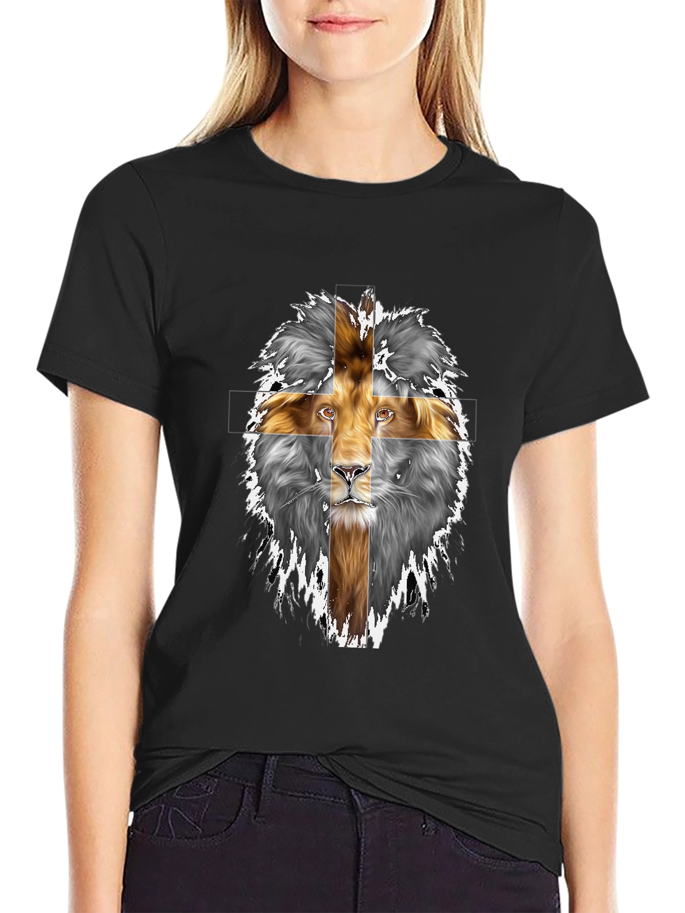 Black Lion England Flag T-Shirt view 2