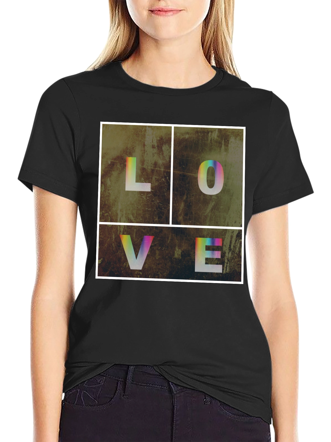 Black Love Graphic Tee - Unisex Crew Neck view 2