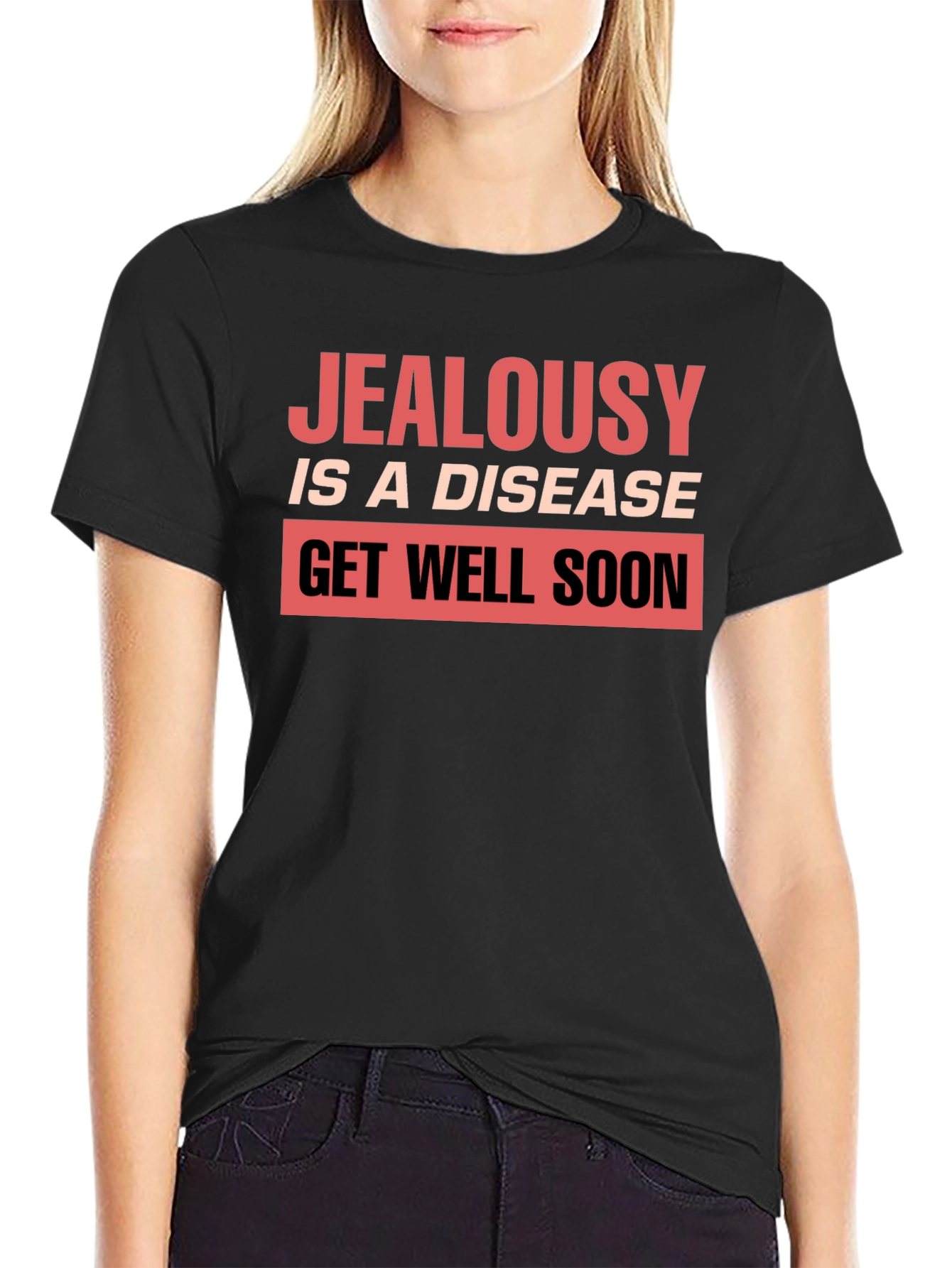 Black Jealousy is a Disease Graphic T-Shirt view 2