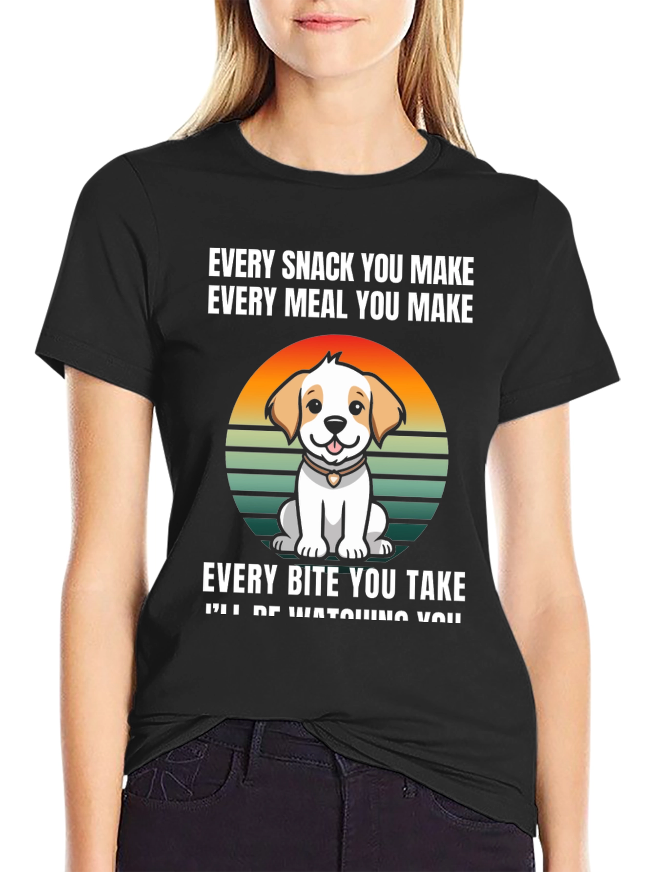 Black Dog Lover T-Shirt - Every Snack You Make view 2