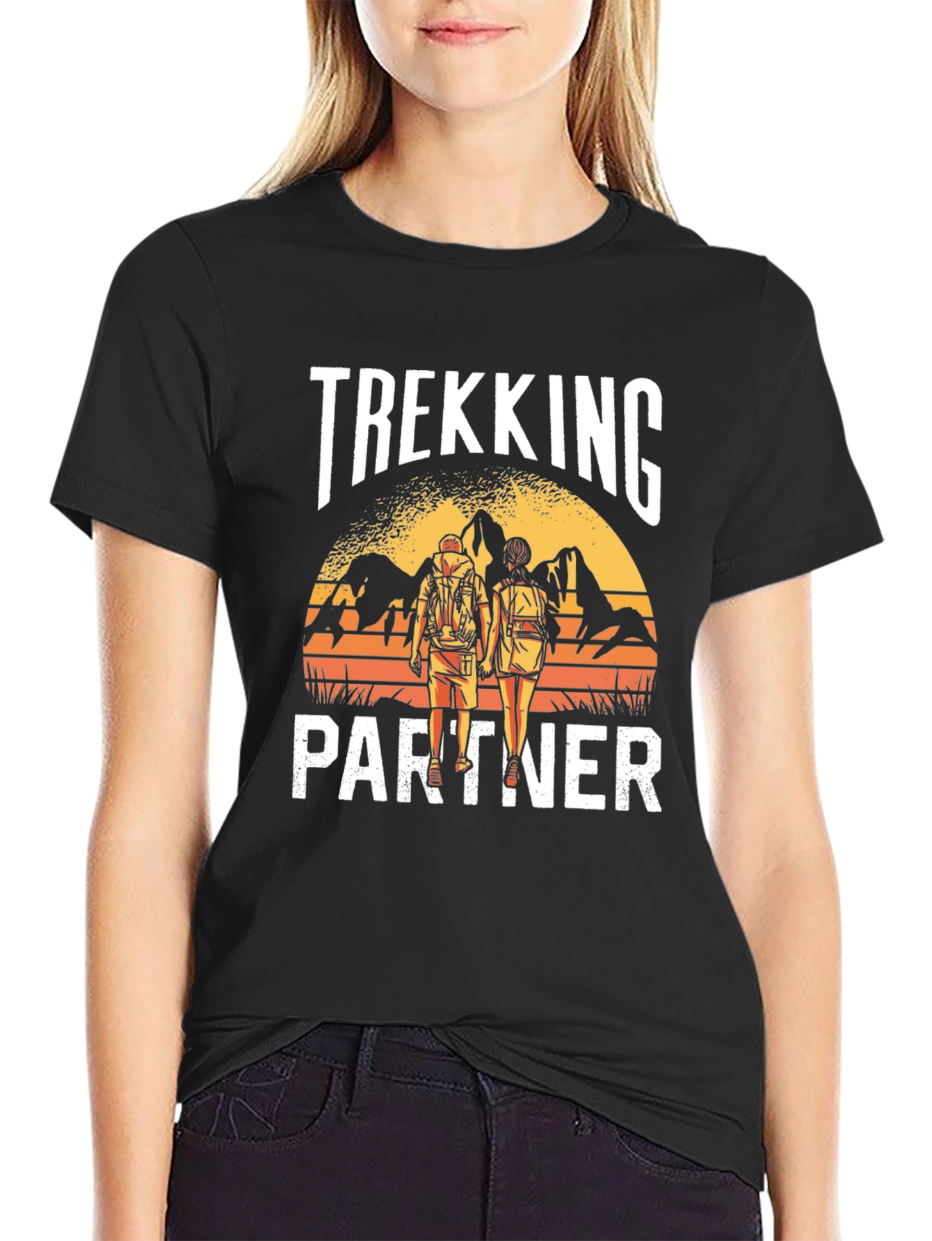 Black Trekking Partner Graphic Tee view 2