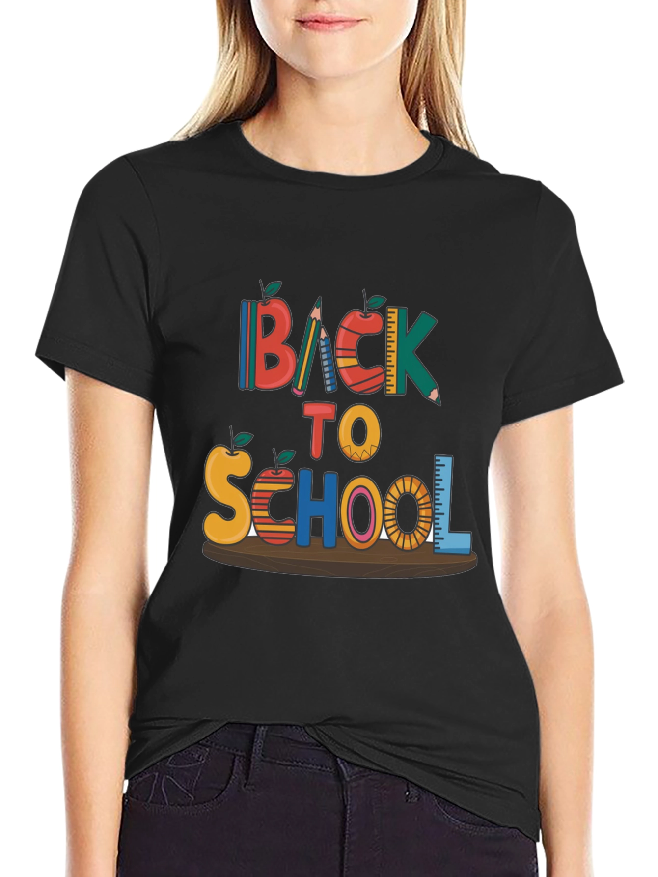 Black Back To School T-Shirt view 2