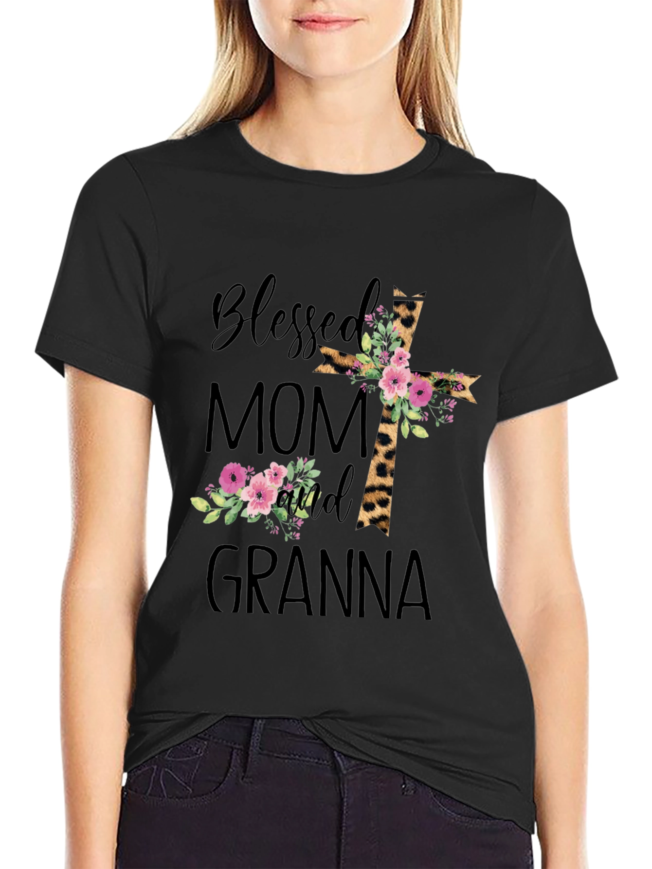 Blessed Mom and Granna Graphic T-Shirt - 2