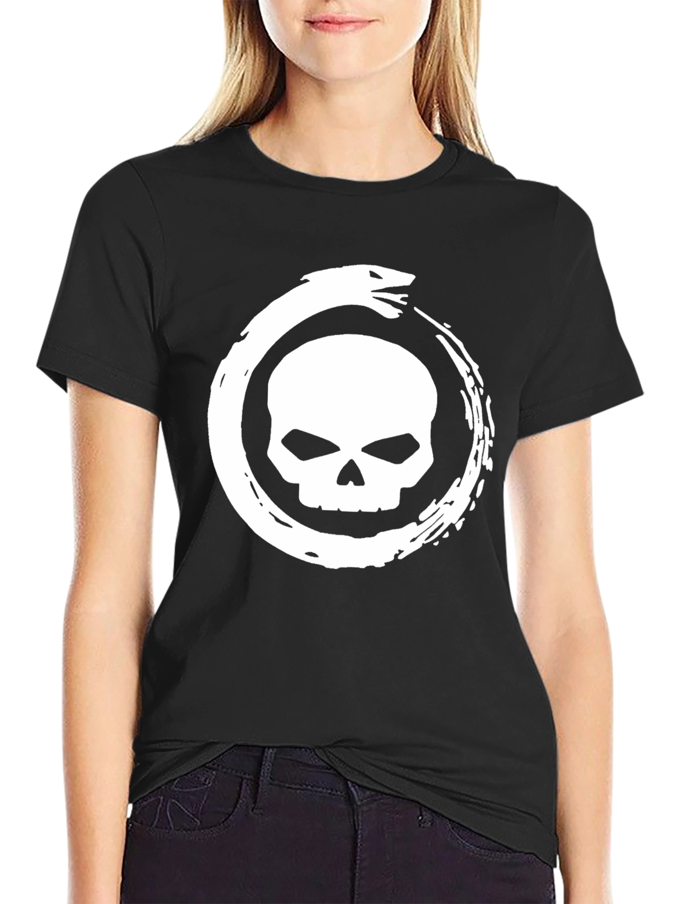 Skull & Serpent Graphic Tee - Black - 2