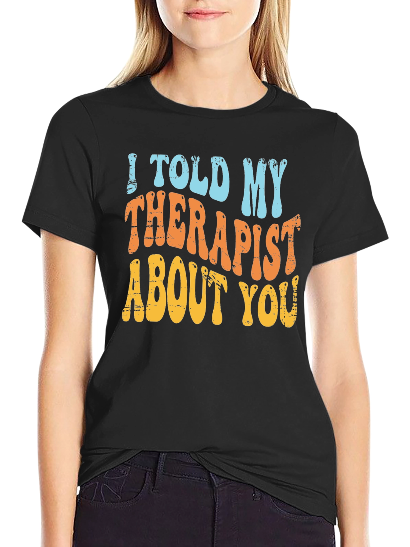 Black Therapist Humor T-Shirt view 2