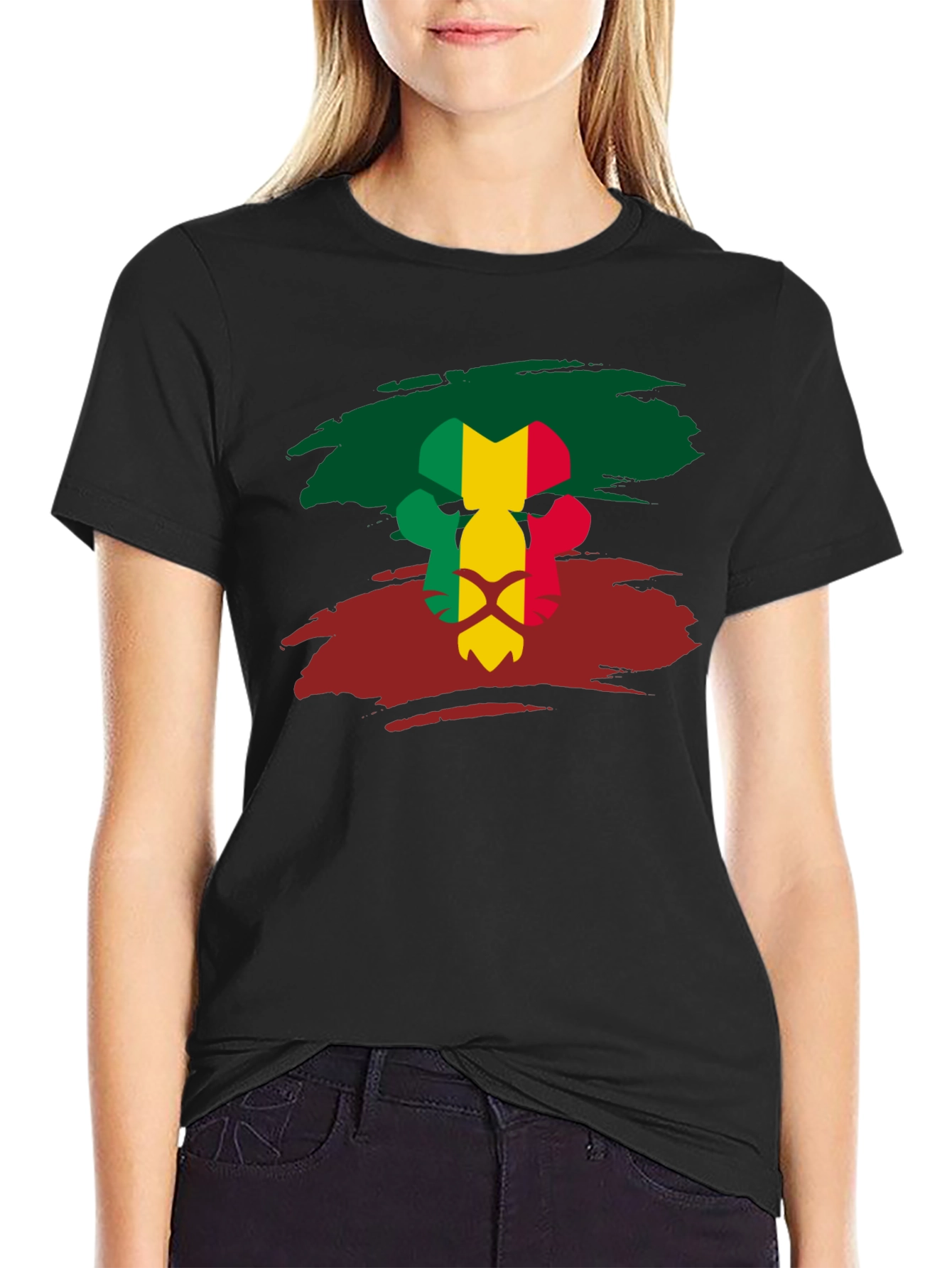 Mali Flag Lion Head T-Shirt - 2