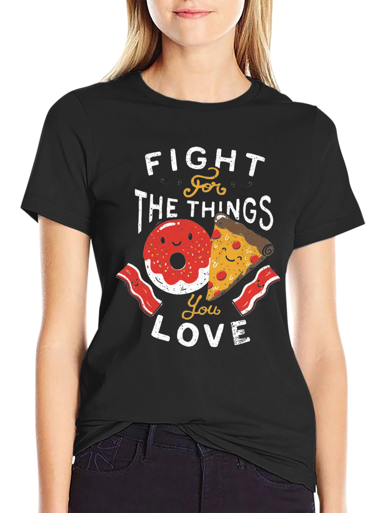 Black Fight For The Things You Love T-Shirt view 2