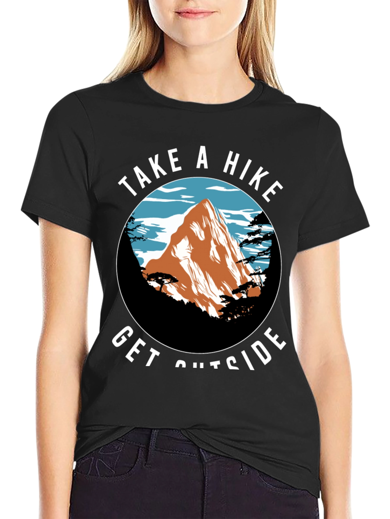 Black Take a Hike Tee - Nature Adventure Shirt view 2