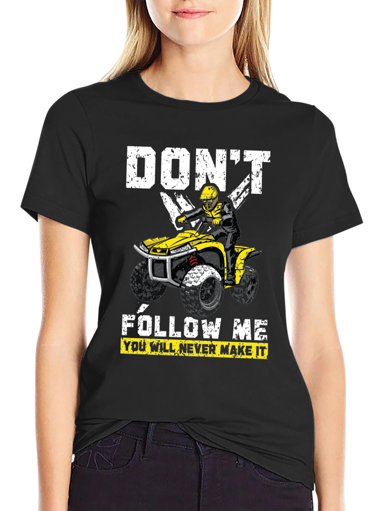 Black Don't Follow Me ATV T-Shirt view 2