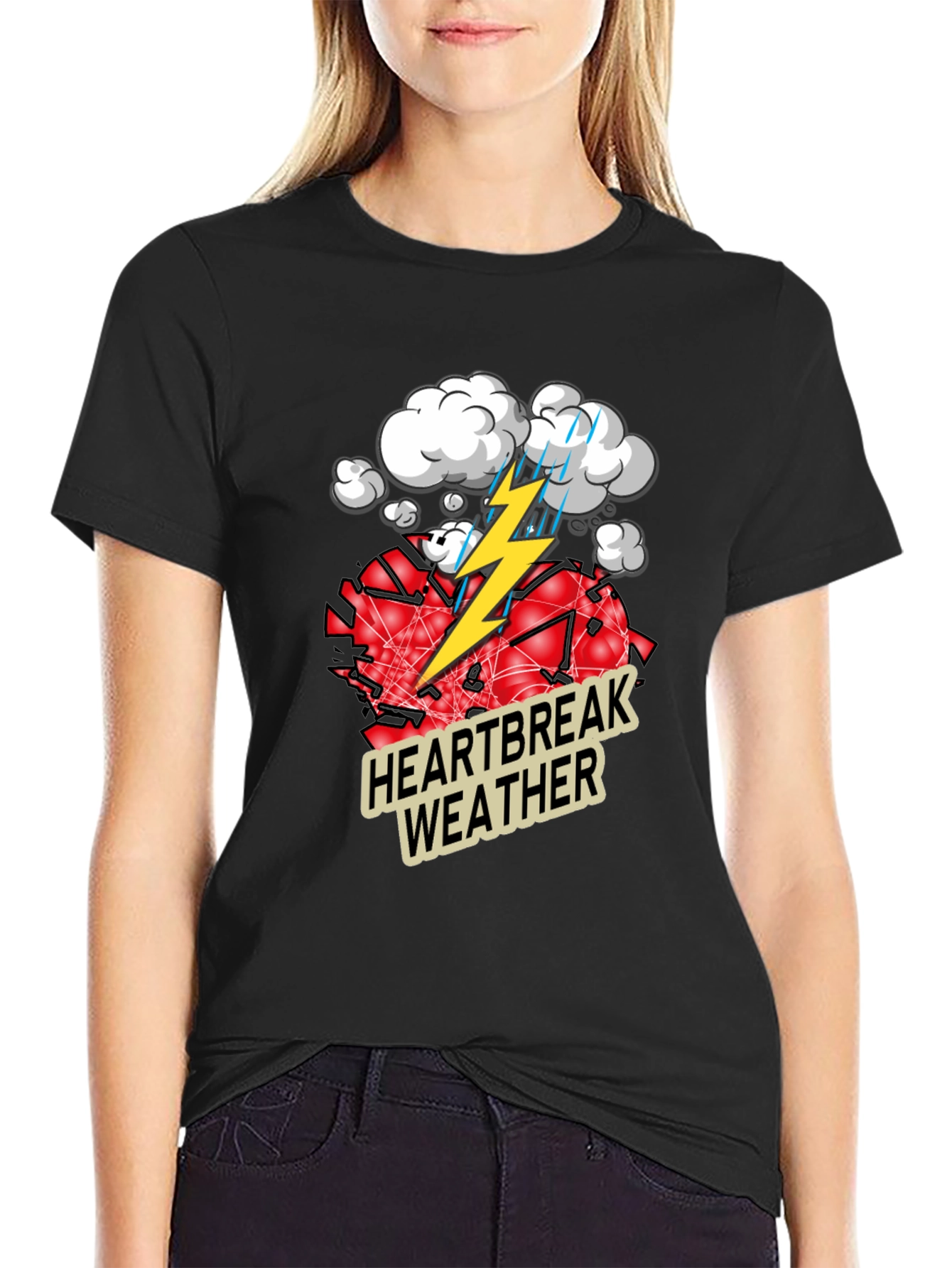 Black Heartbreak Weather Graphic Tee view 2