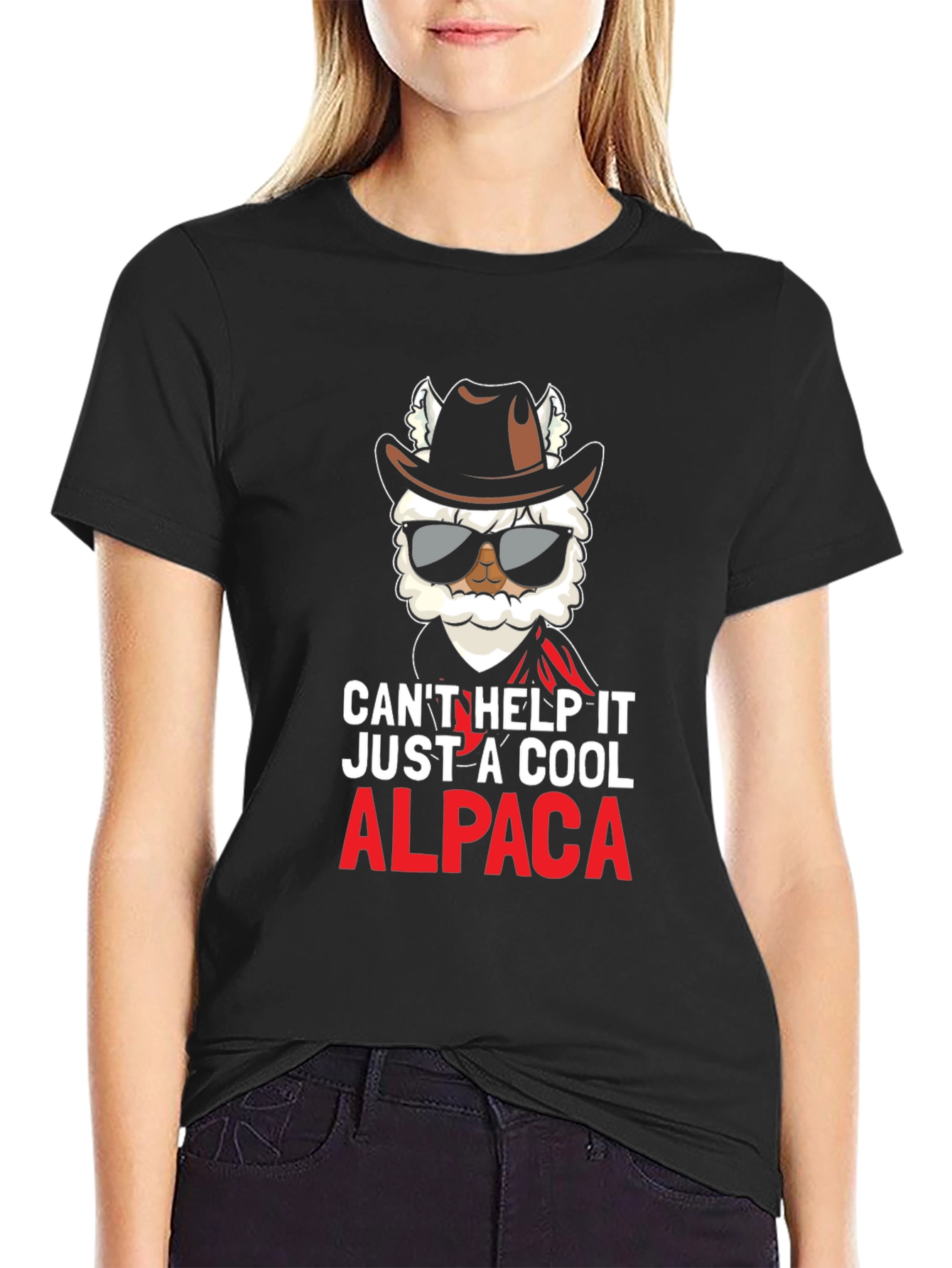 Black Cool Alpaca T-Shirt view 2