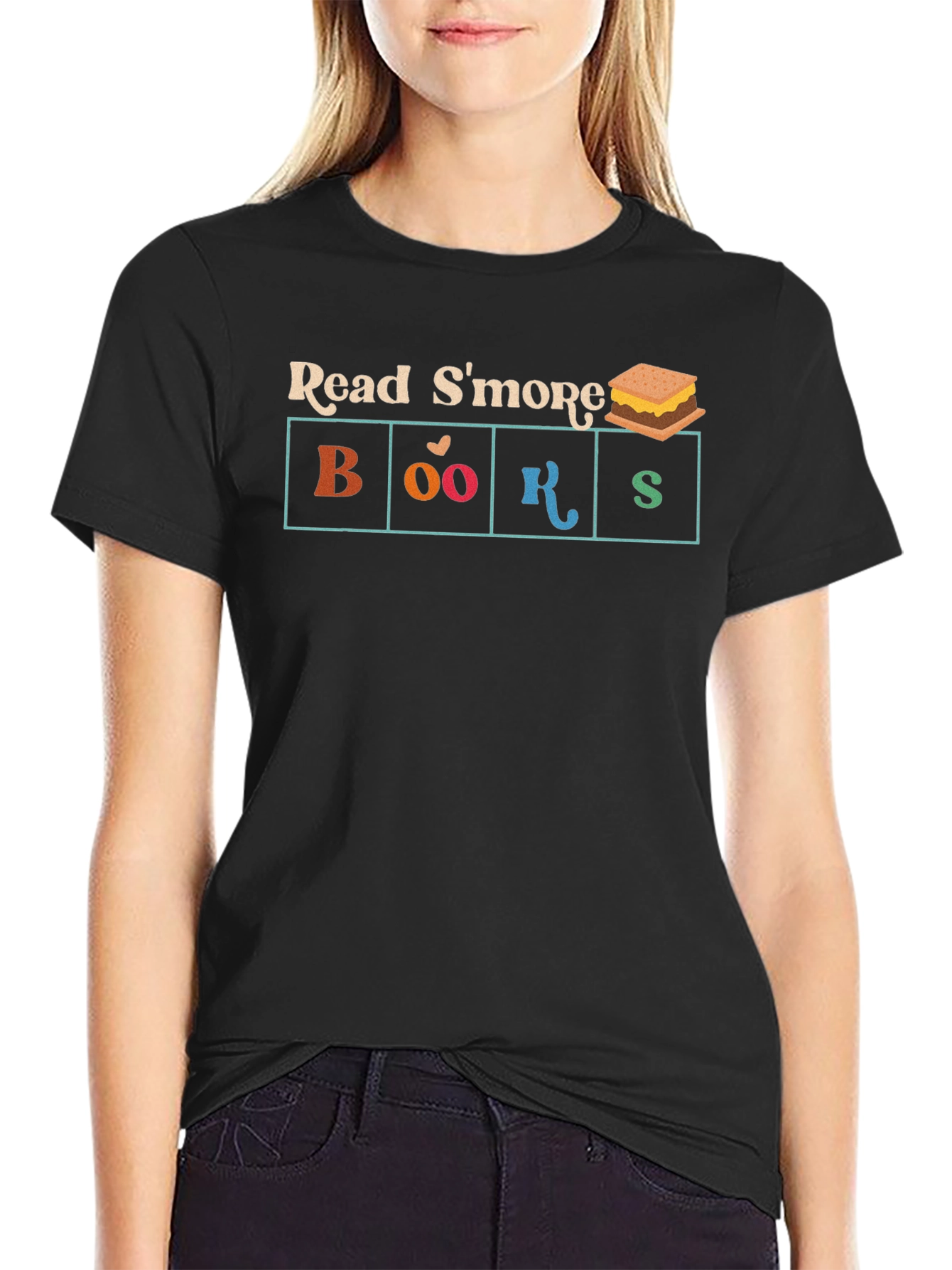 Black Read S'more Books Graphic T-Shirt view 2