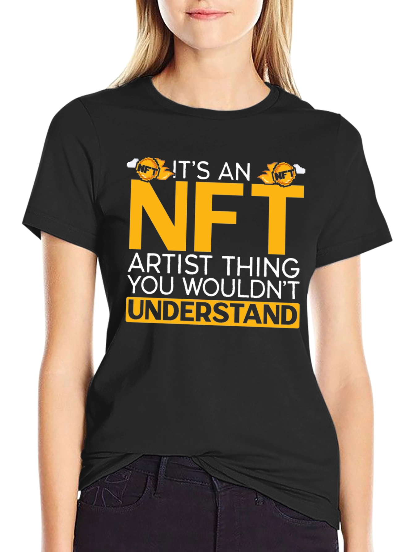 Black NFT Artist T-Shirt - Funny Crypto Art Tee view 2
