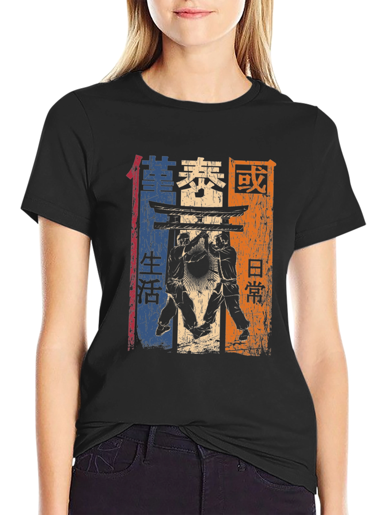 Black Vintage Thai Boxing T-Shirt view 2
