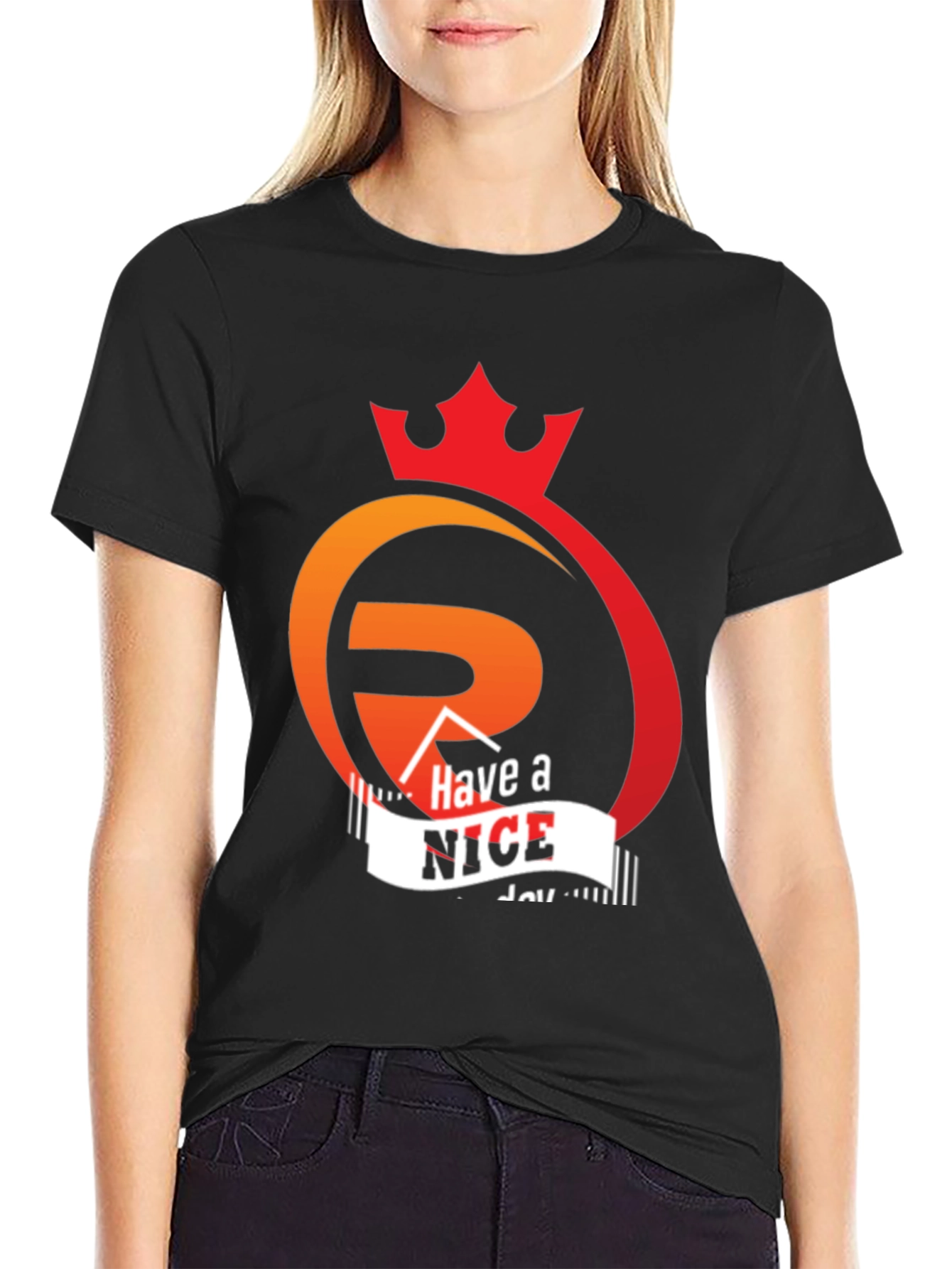 Black Have a Nice Day Graphic T-Shirt - Stylish Comfort view 2