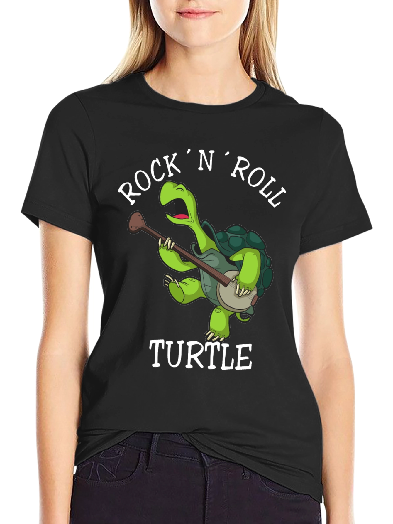 Black Rock 'N' Roll Turtle T-Shirt view 2