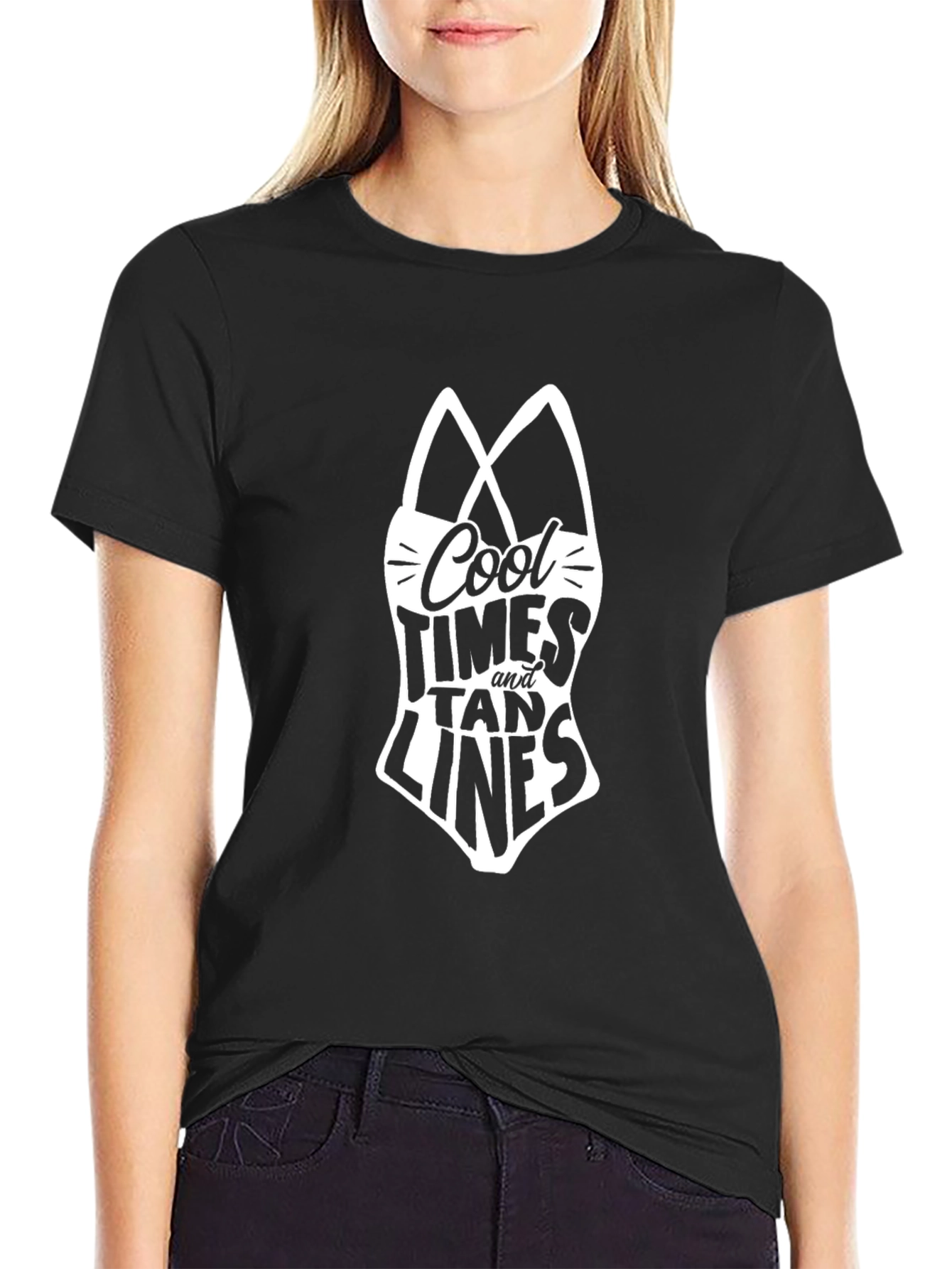 Black Cool Times & Tan Lines Graphic Tee - Summer Vibes view 2