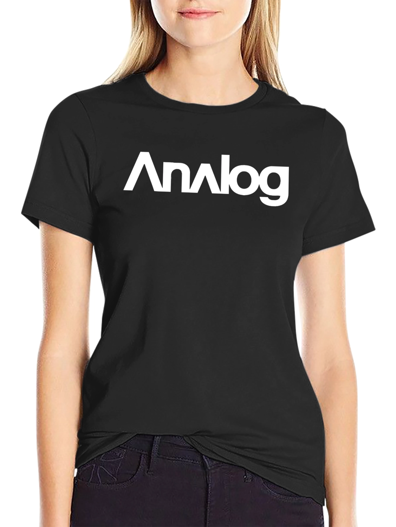 Black Analog Black Graphic T-Shirt for Men view 2