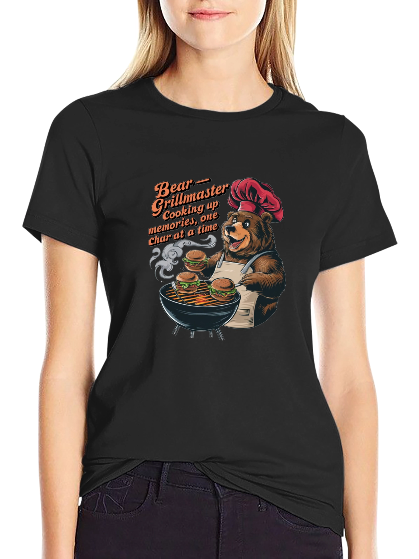 Bear Grillmaster T-Shirt: One Char at a Time! - 2