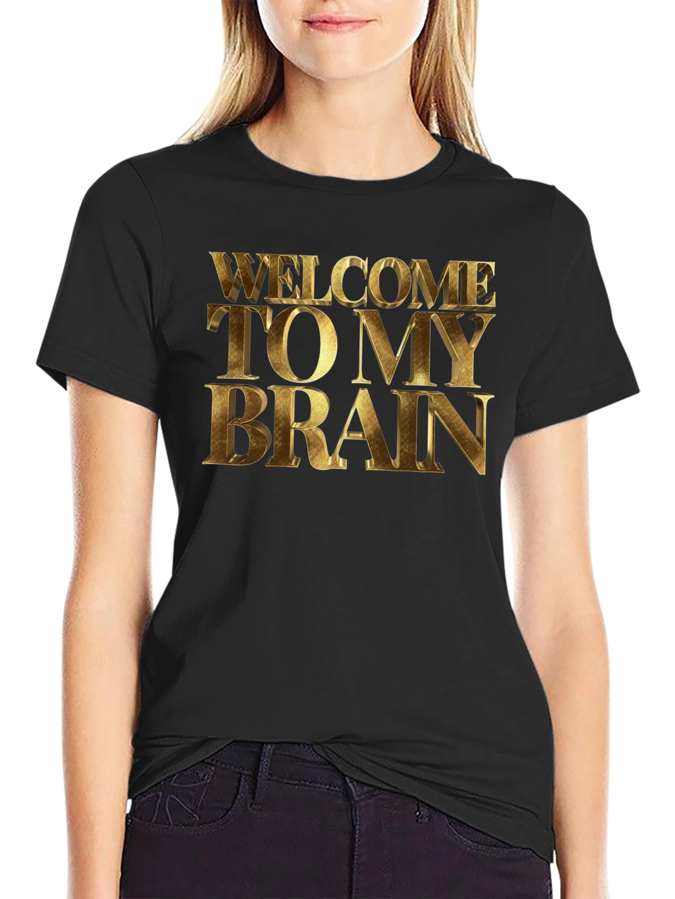 Black Welcome to My Brain T-Shirt view 2