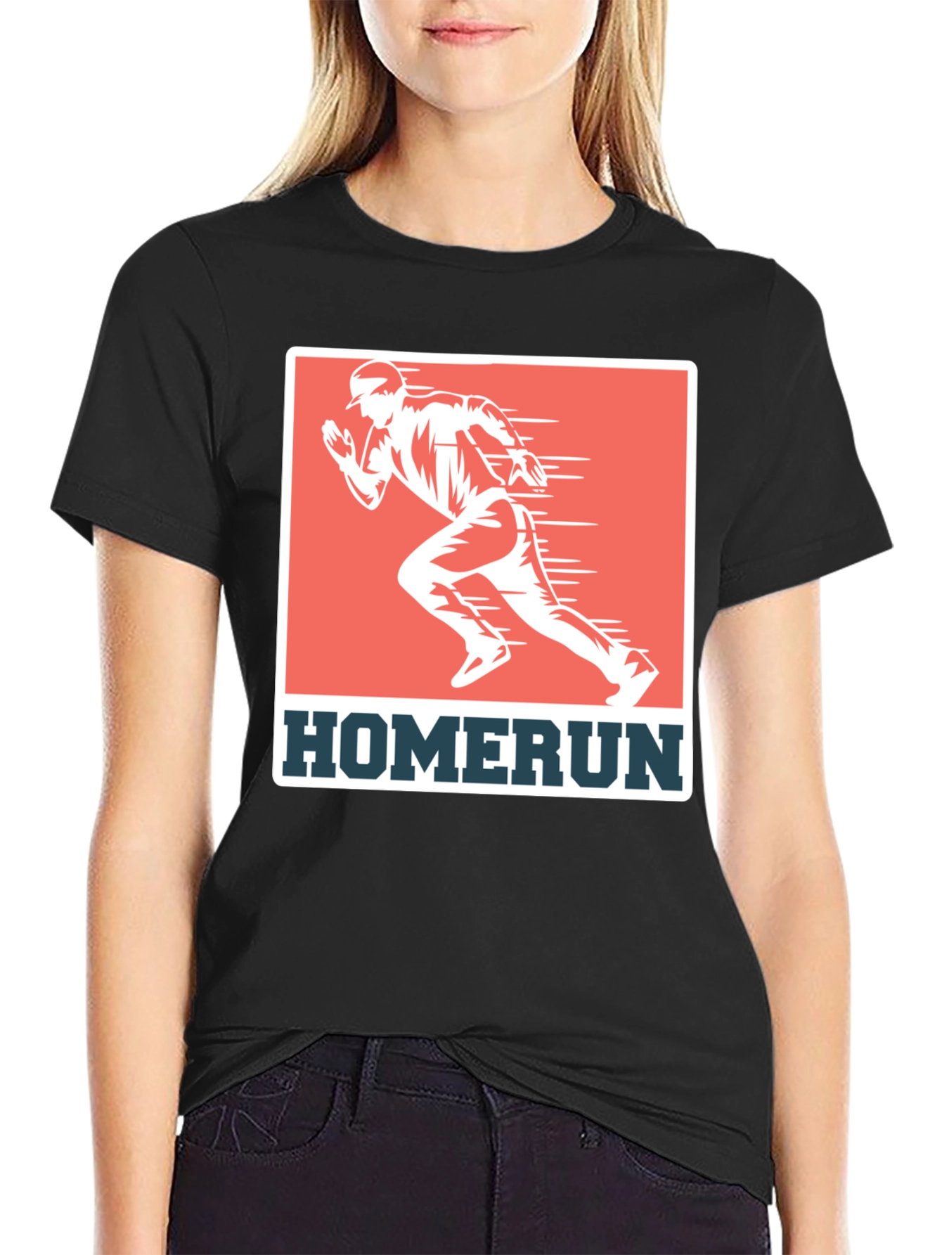 Black Homerun Baseball Graphic Tee view 2