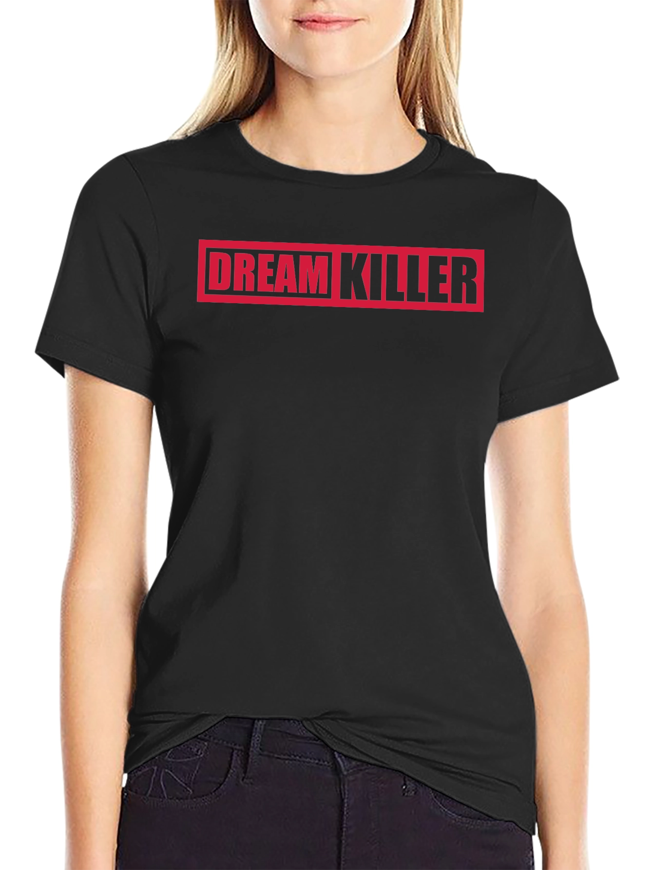 Black Dream Killer Graphic Tee - Bold Statement Shirt view 2