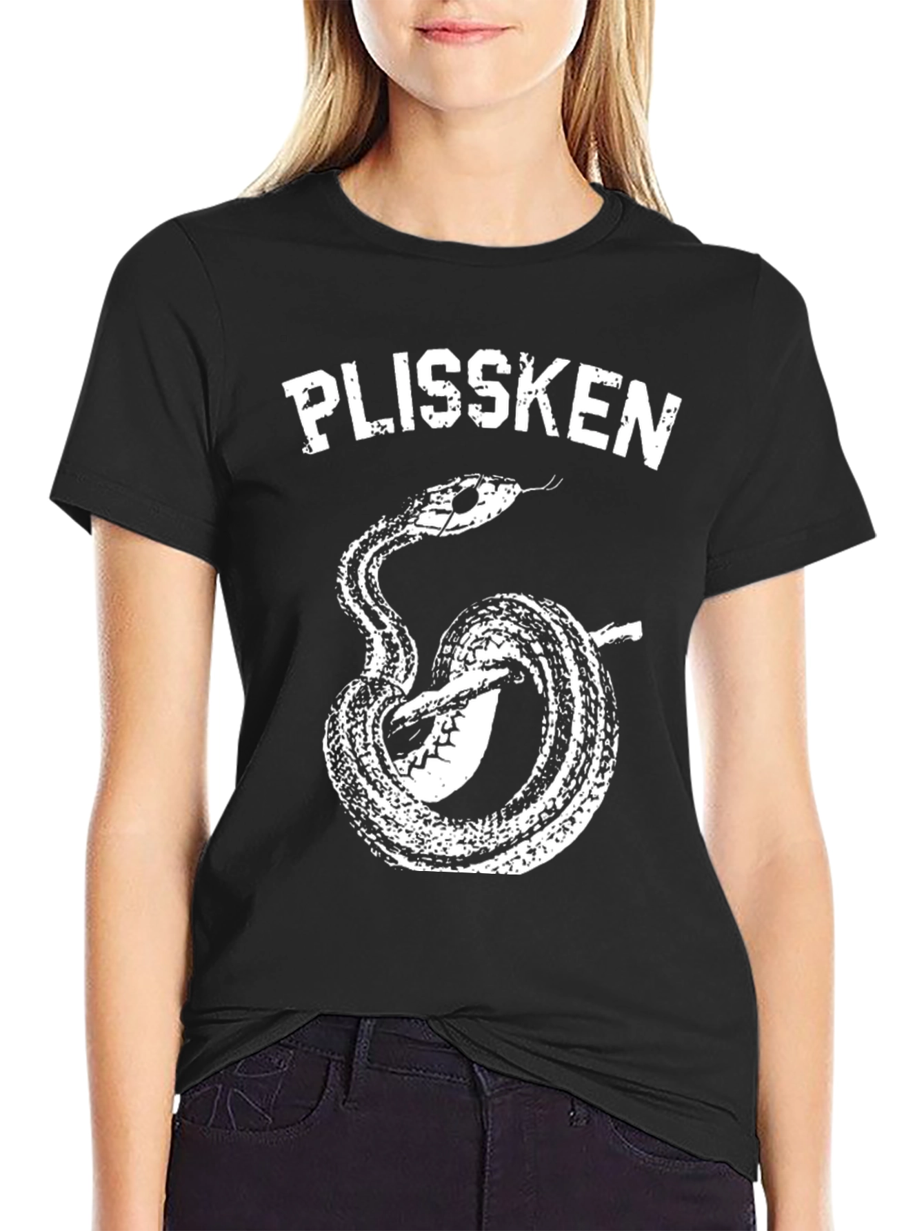 Black Plissken Snake T-Shirt - Bold Graphic Tee view 2