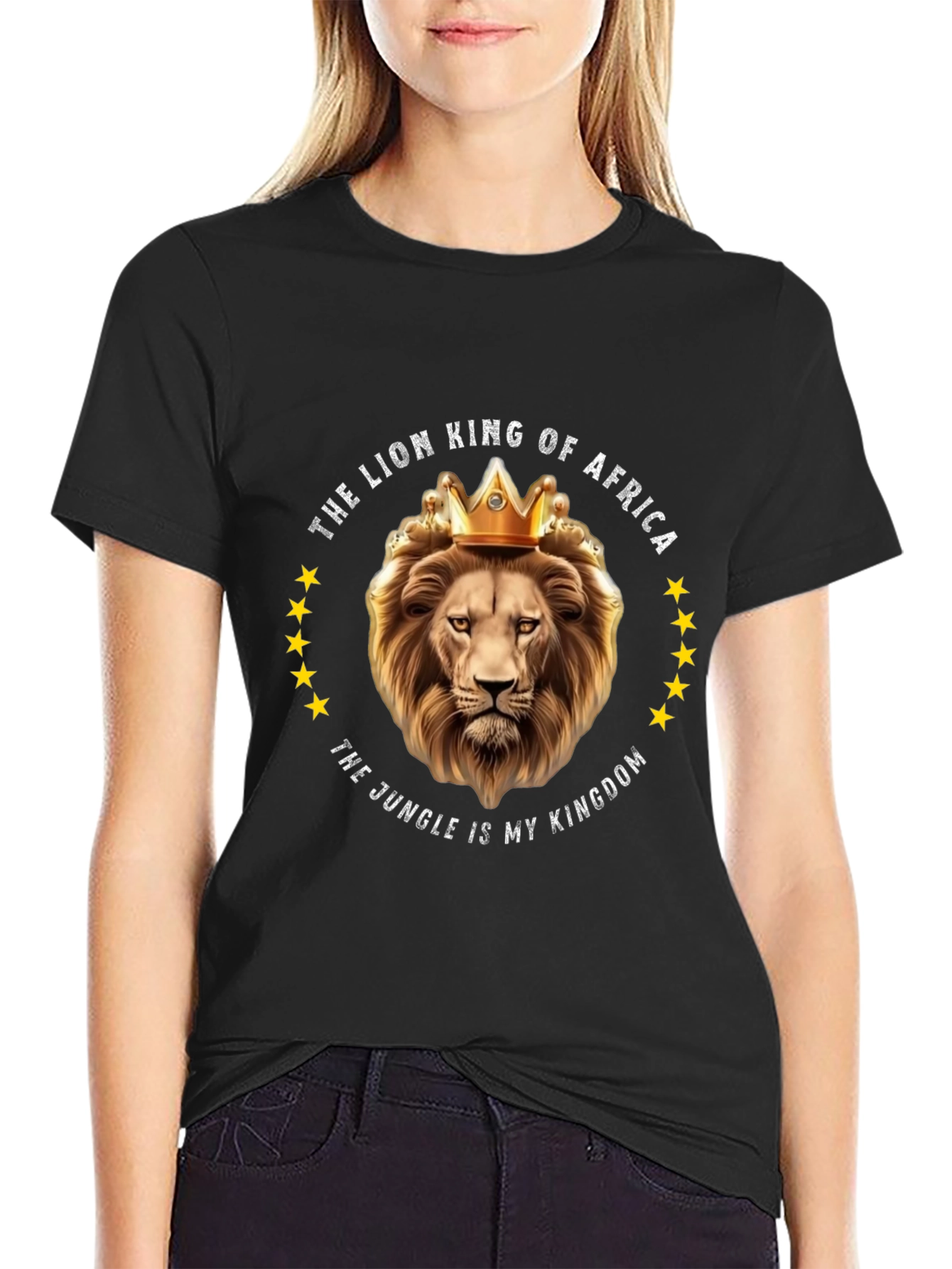 Black Lion King of Africa Graphic Tee view 2