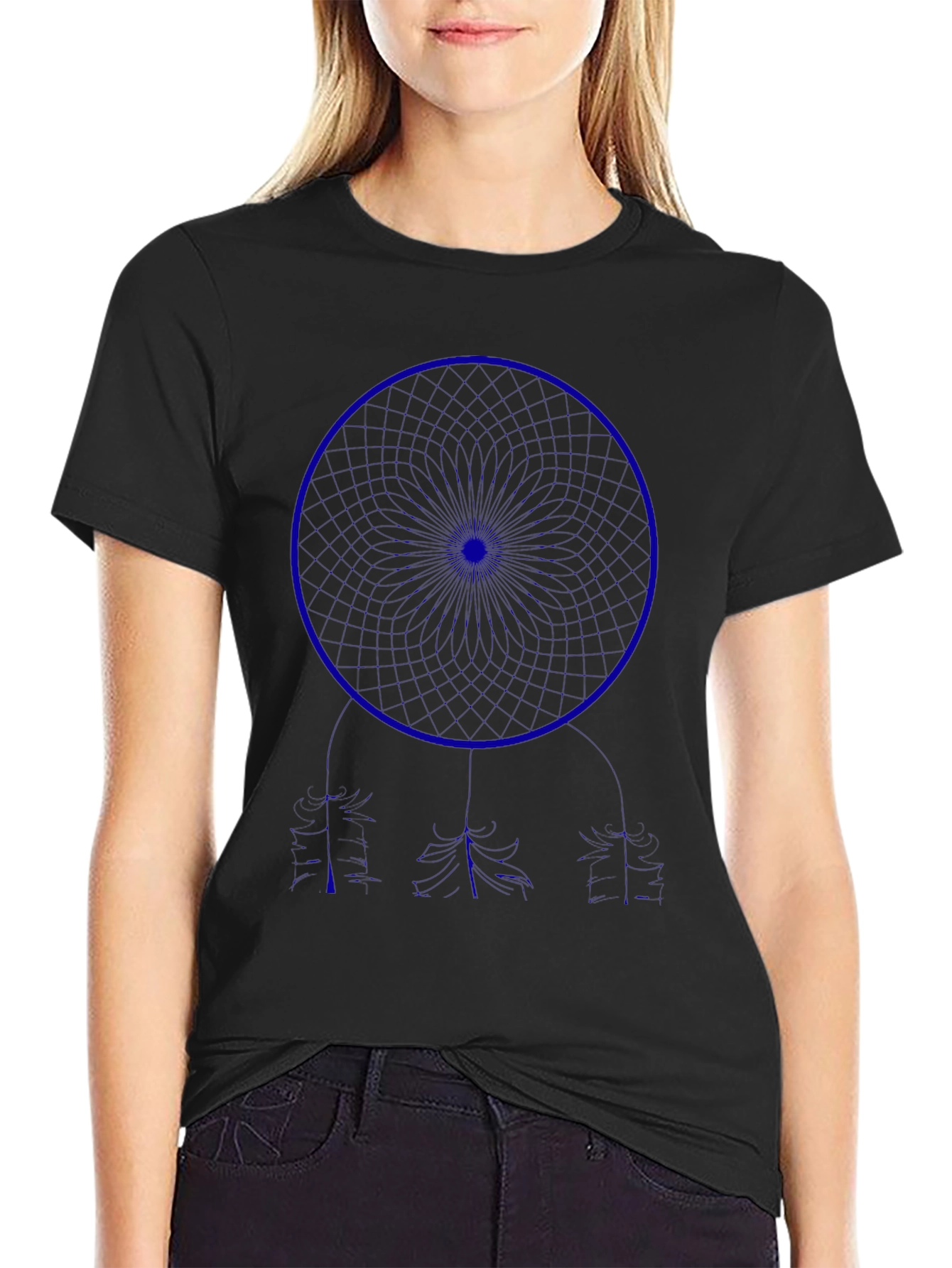 Black Dreamcatcher Graphic T-Shirt view 2