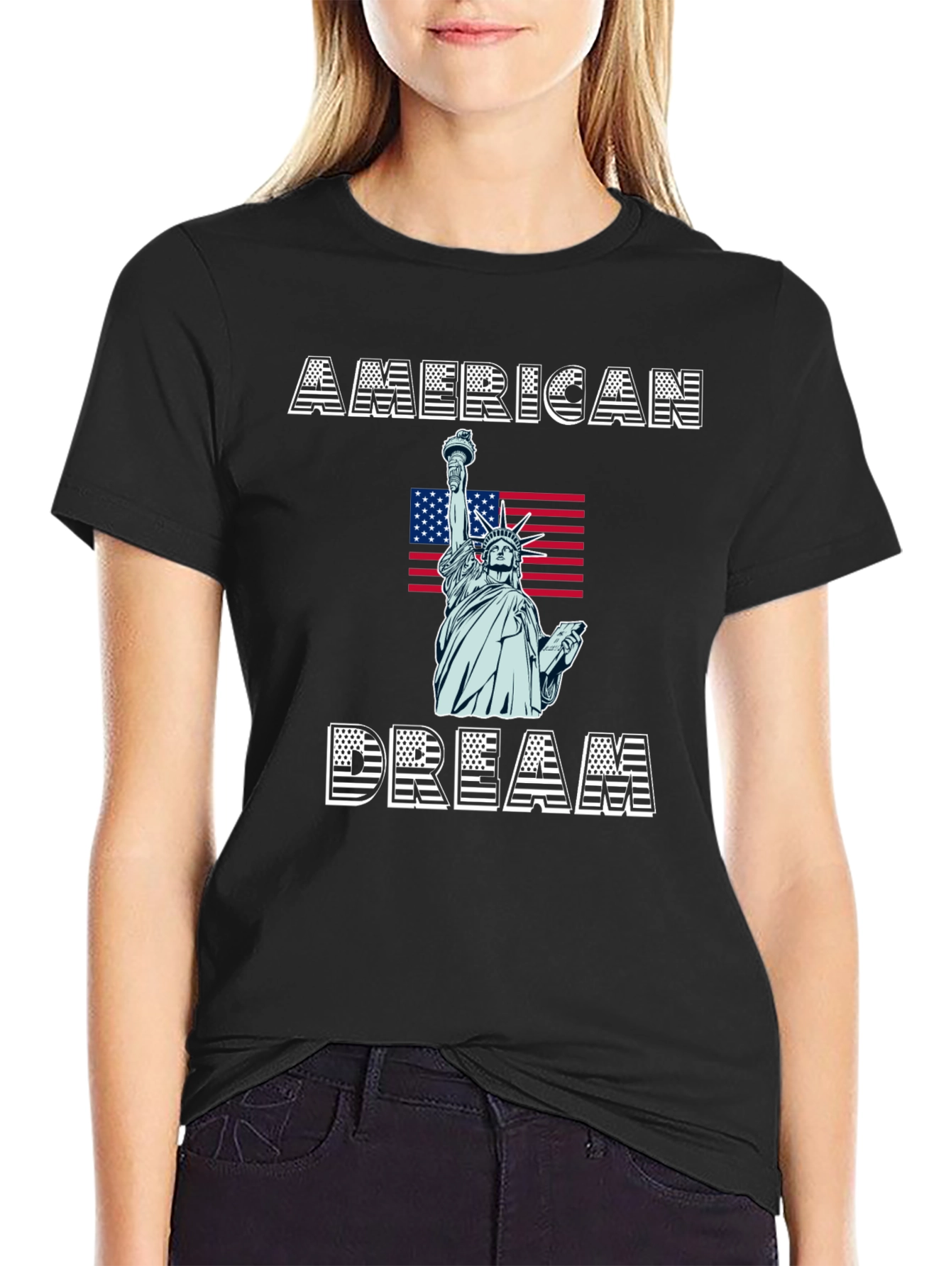 Black American Dream Graphic T-Shirt view 2